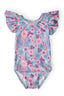 Love Blooms S/S Flutter Sleeve Leotard