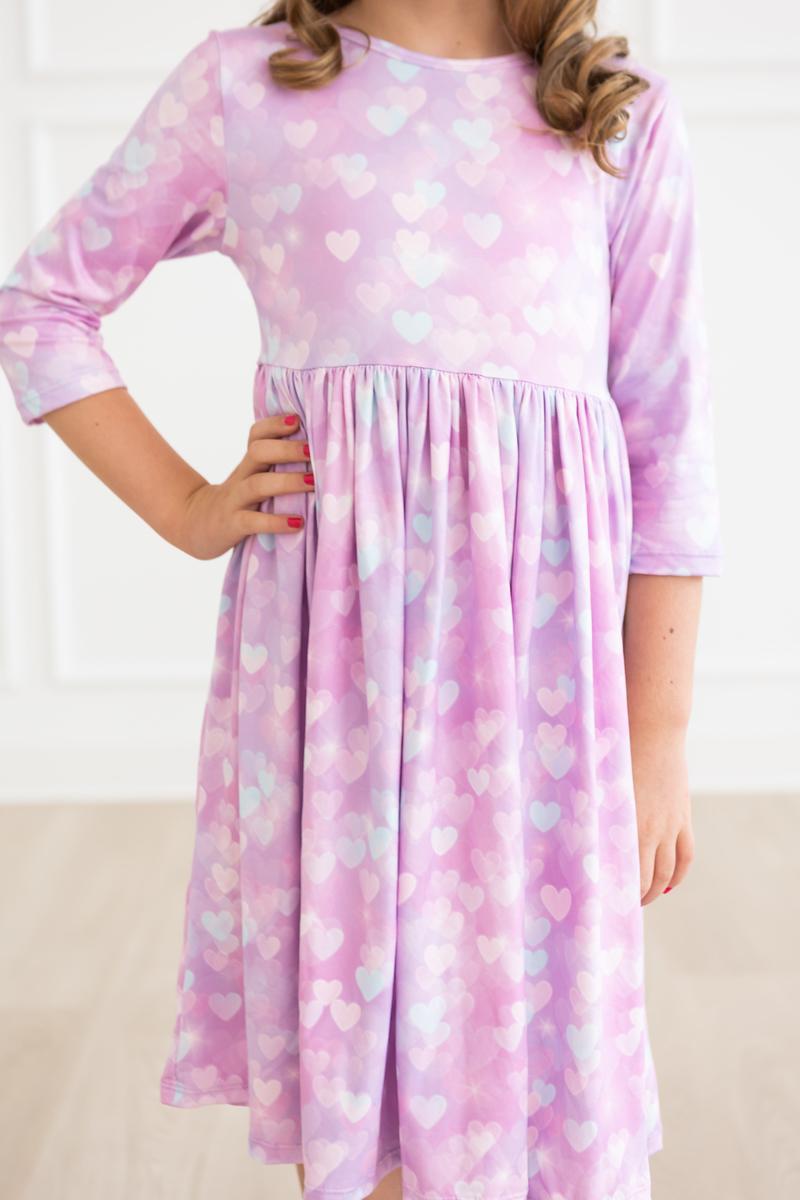 Love Story 3/4 Sleeve Pocket Twirl Dress Secondary image