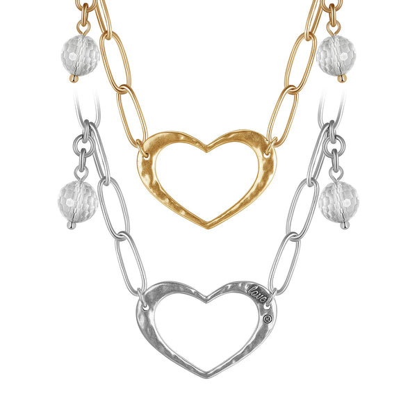 Love Open Heart Long Chain Necklace