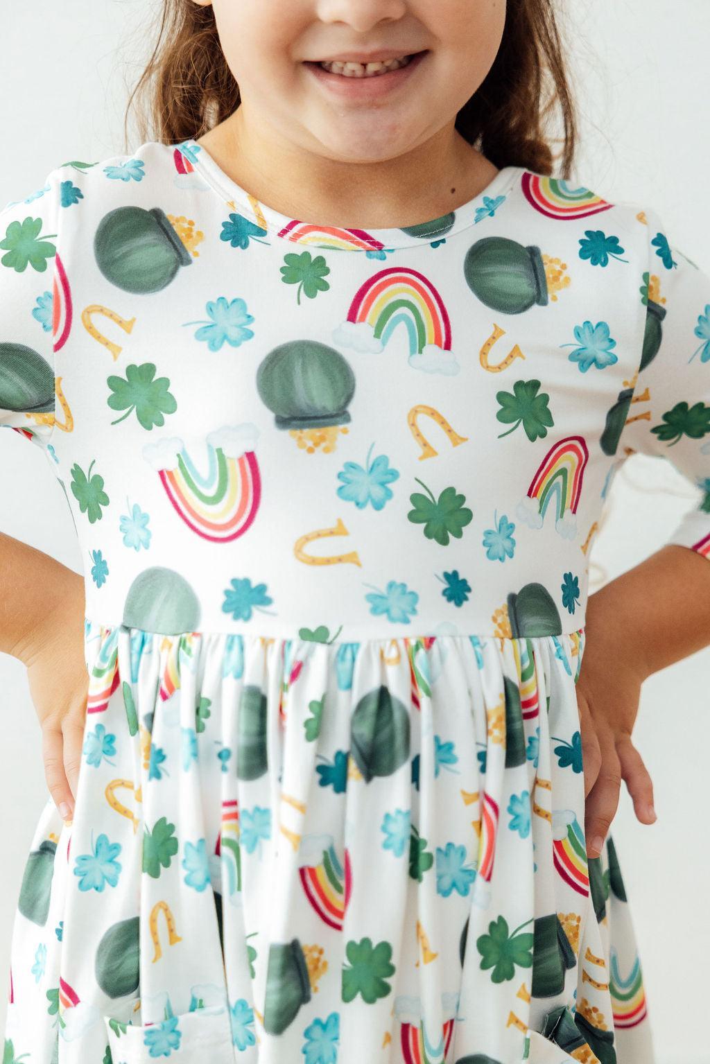 Luck of the Irish 3/4 Sleeve Pocket Twirl Dress Main image