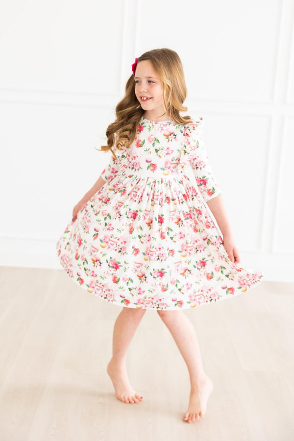 SALE Macarons & Tea Ruffle Twirl Dress