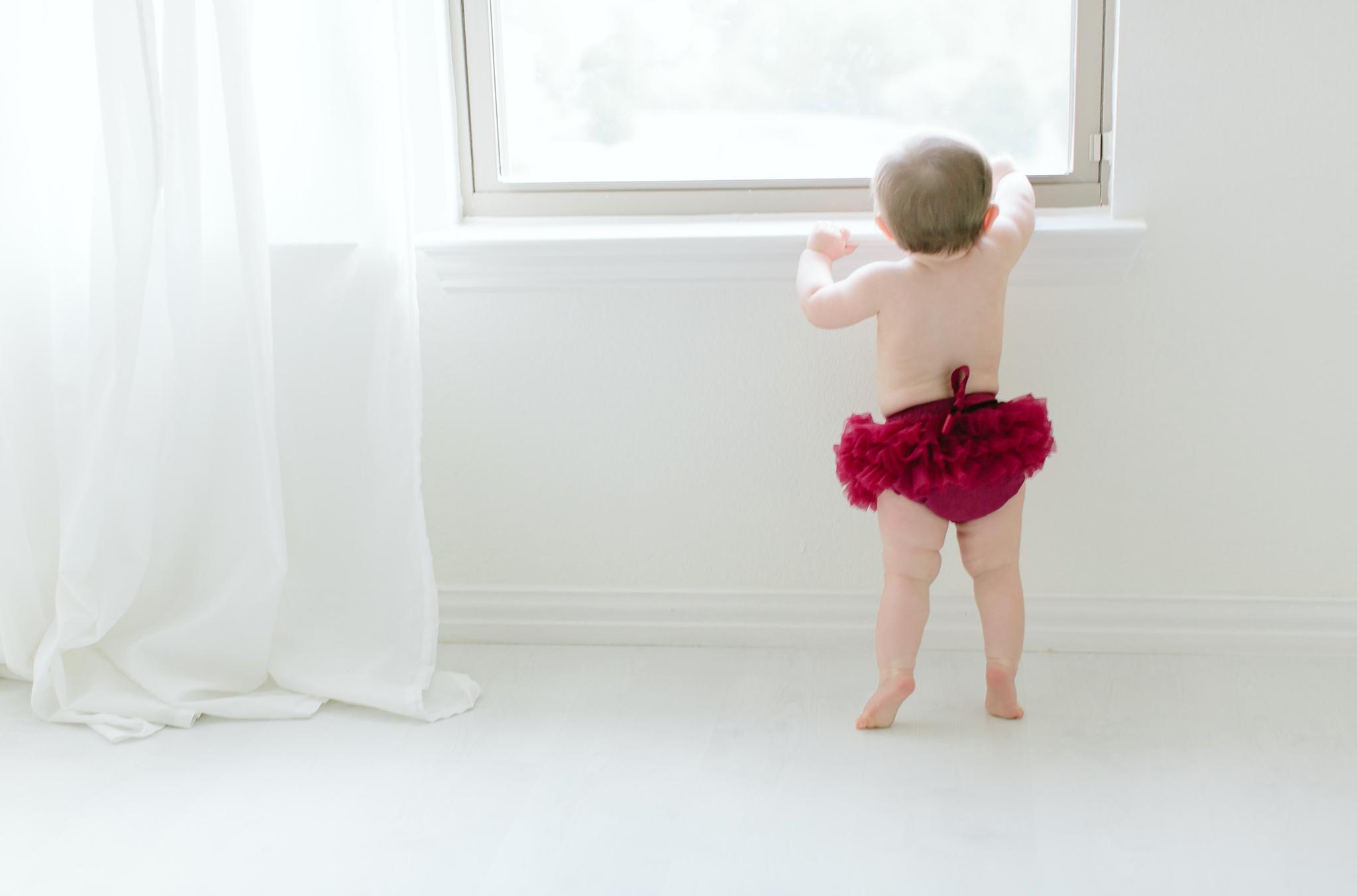 Maroon Ruffle Tutu Bloomer Secondary image