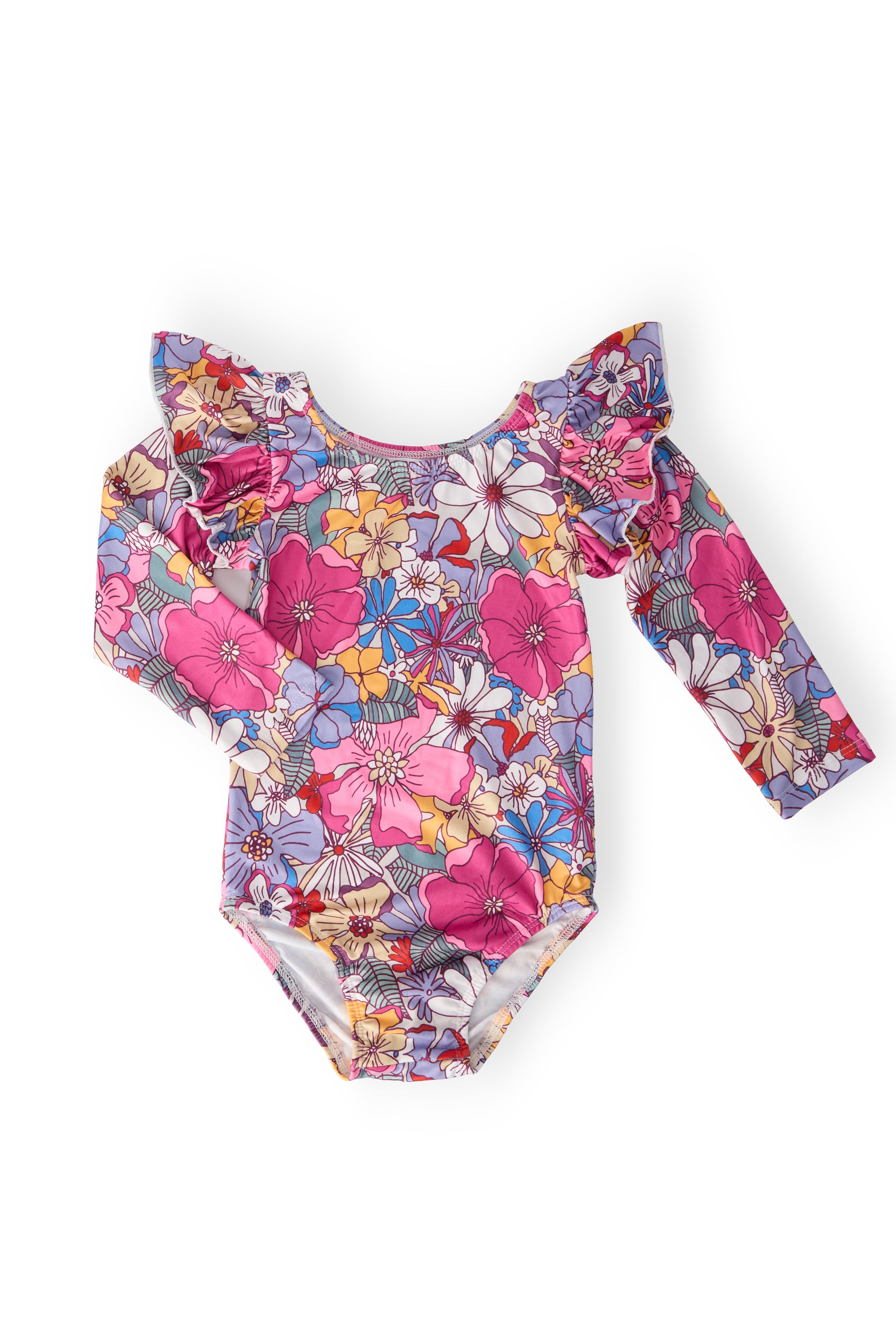 Mauve What's Up Buttercup L/S Flutter Sleeve Leotard Main image