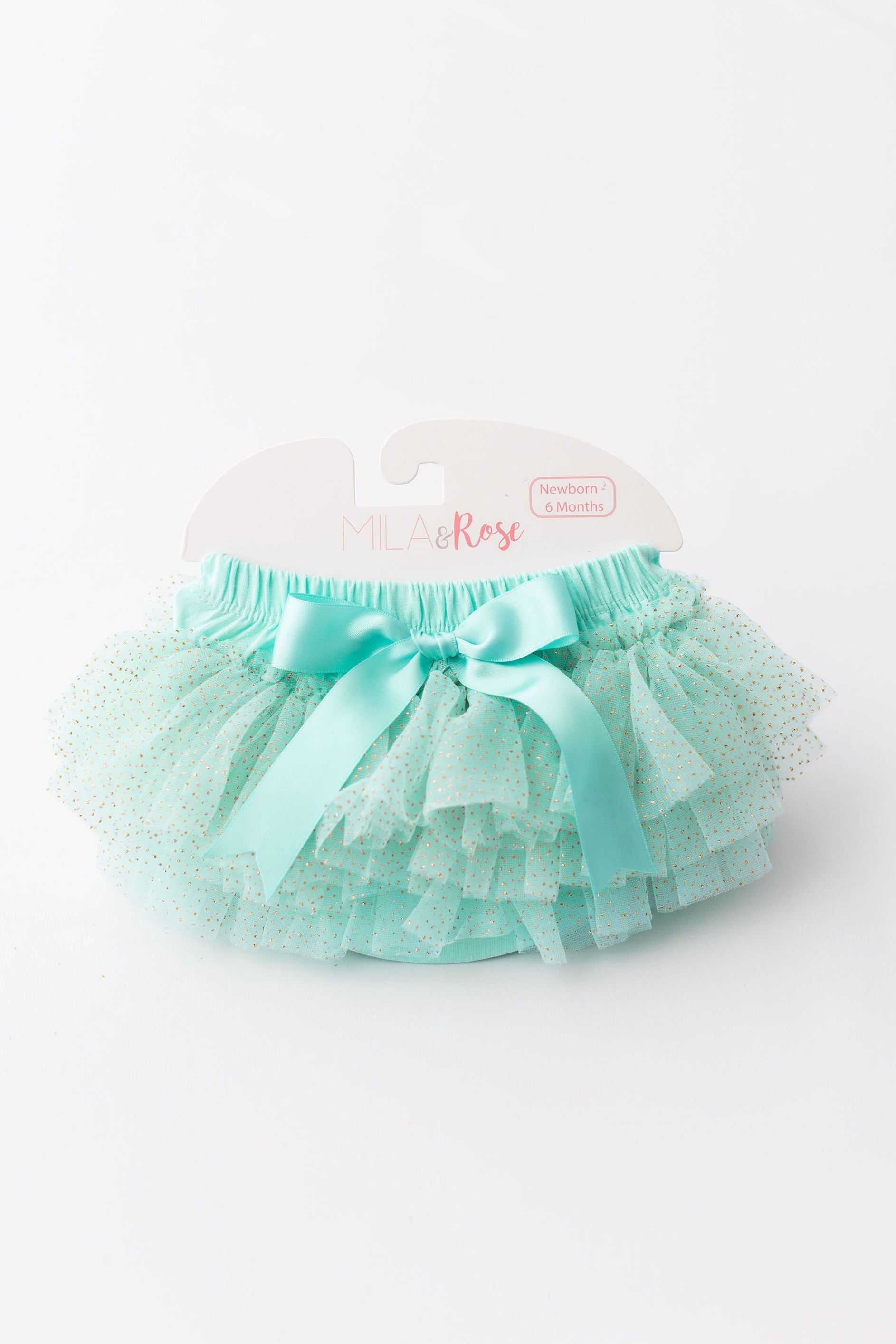 Mint & Gold Glitter Ruffle Tutu Bloomer Main image