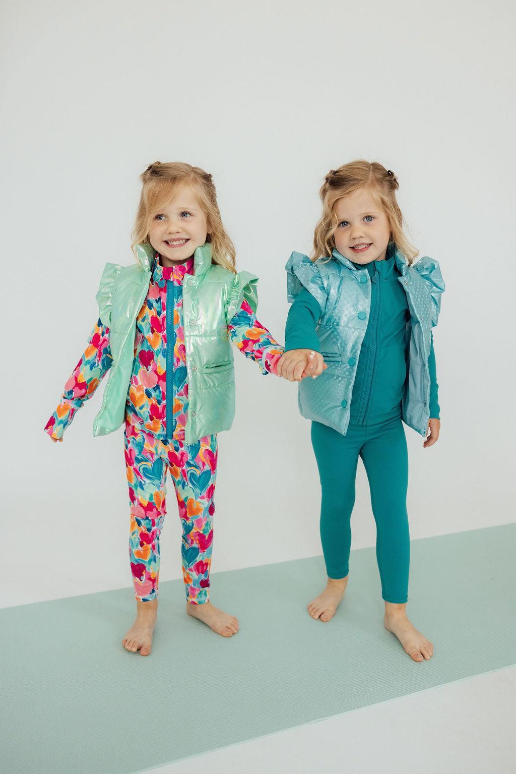 SALE Mint Iridescent Puffer Vest Secondary image