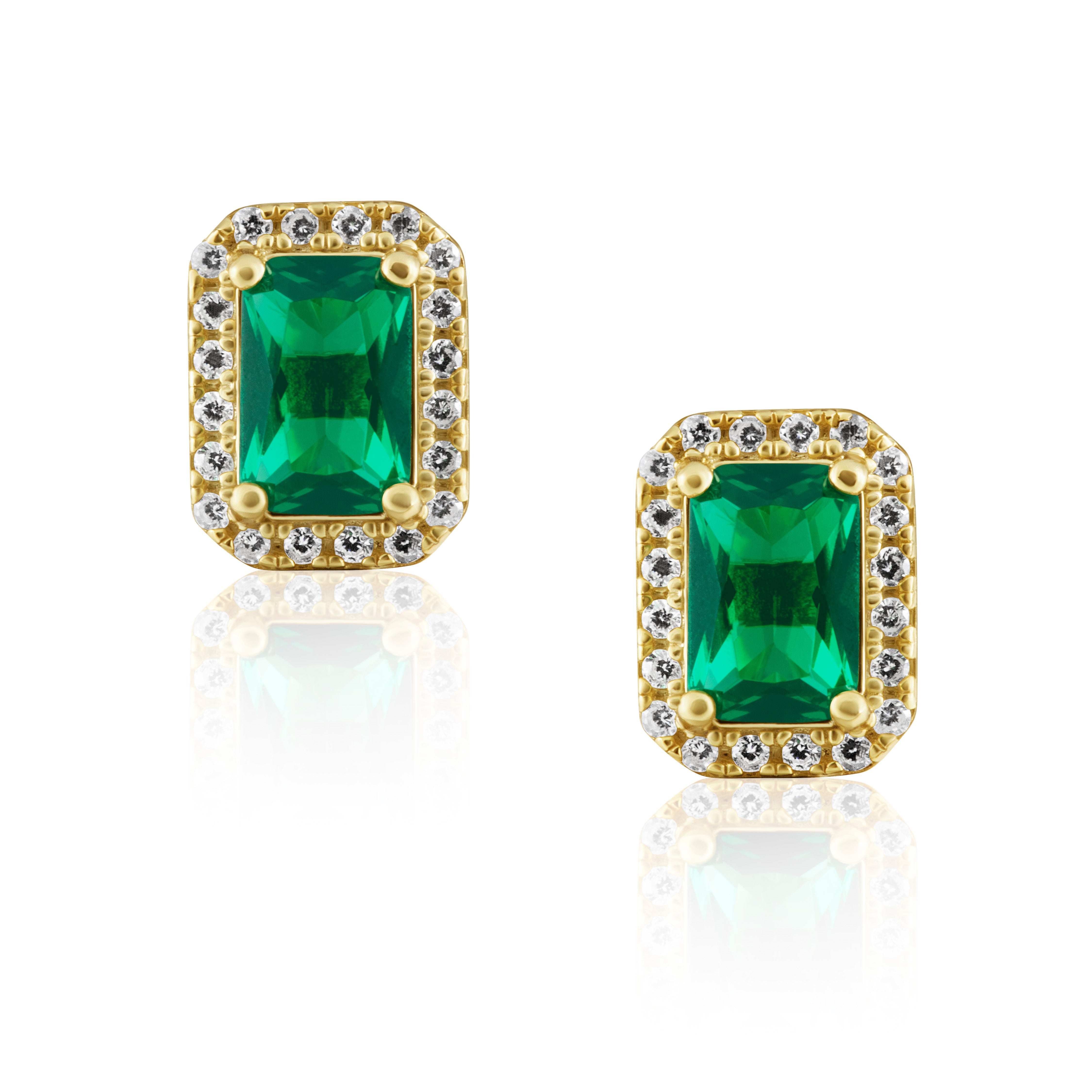 Nora Emerald Studs Main image