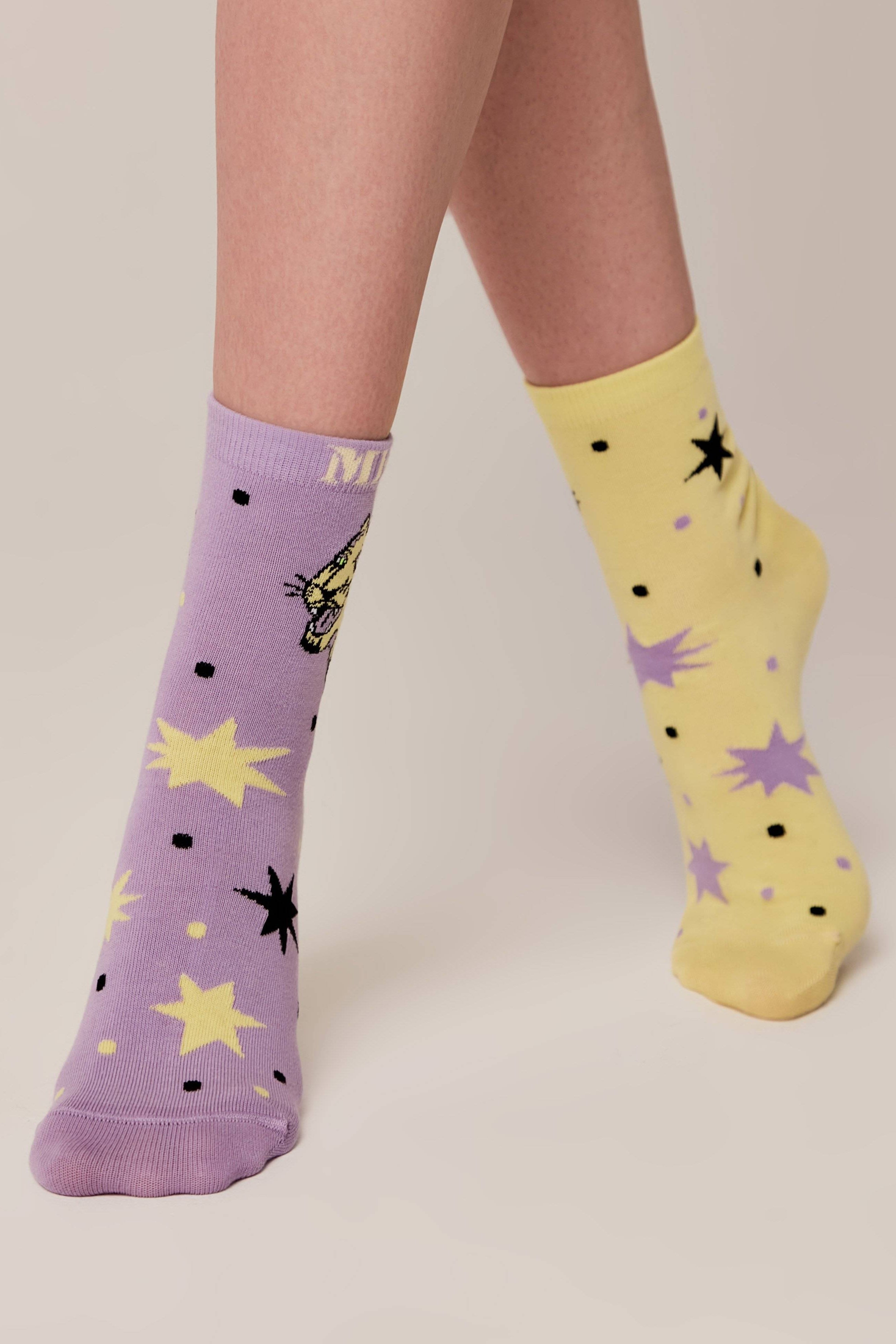 Socks Cotton Conte Happy 386 - Glam Metal Secondary image