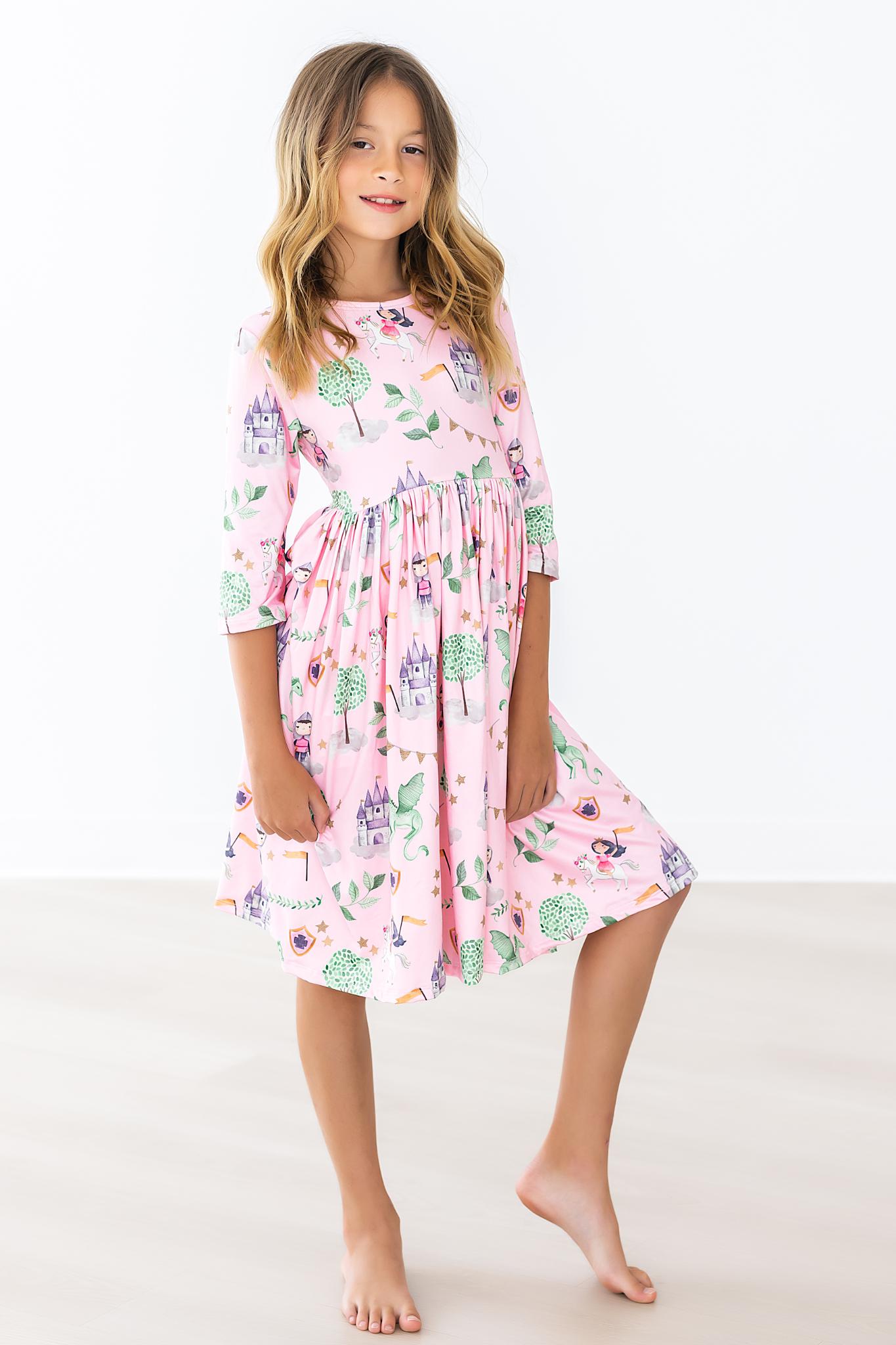 Once Upon a Time 3/4 Sleeve Pocket Twirl Dress Main image