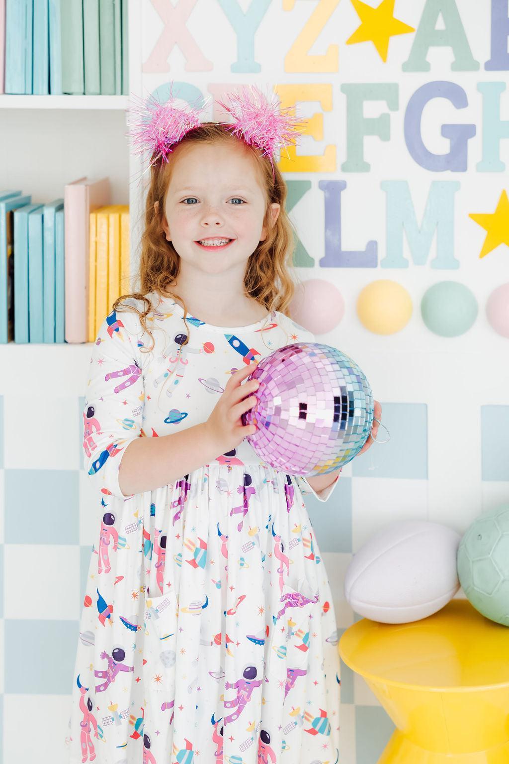 Out of this World 3/4 Sleeve Pocket Twirl Dress Main image
