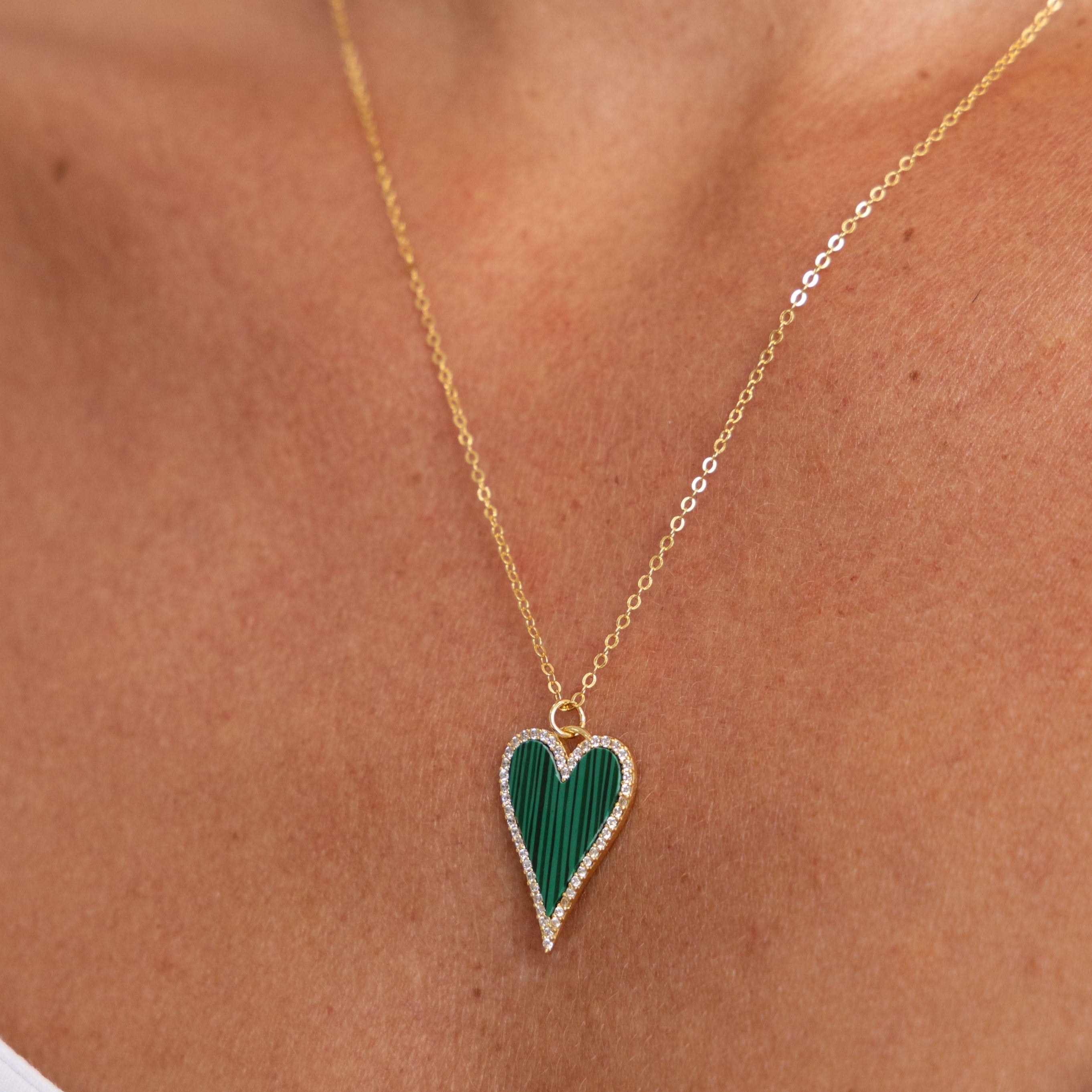 Lucy CZ Heart Necklace Secondary image