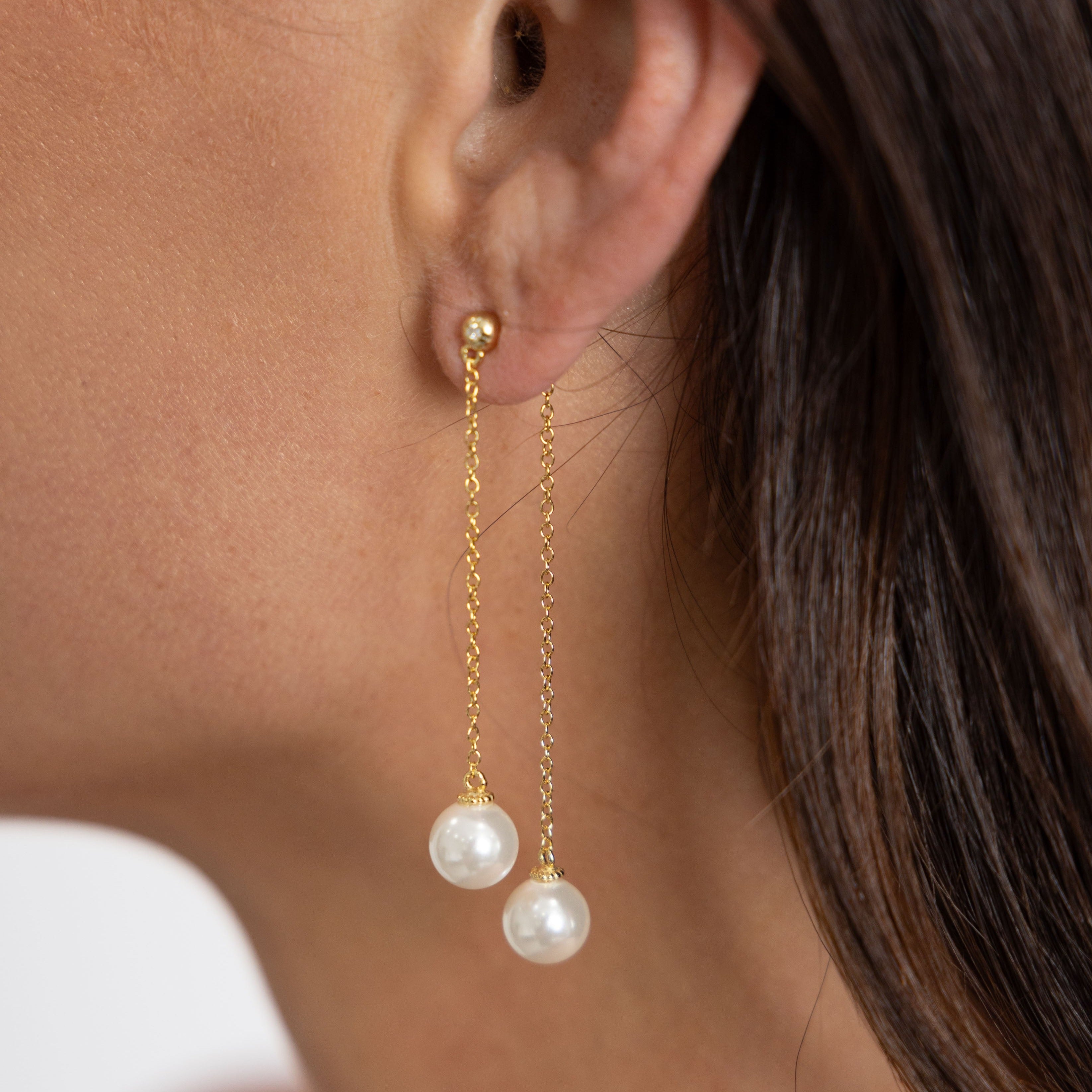 Xana Double Pearl Dangle Secondary image