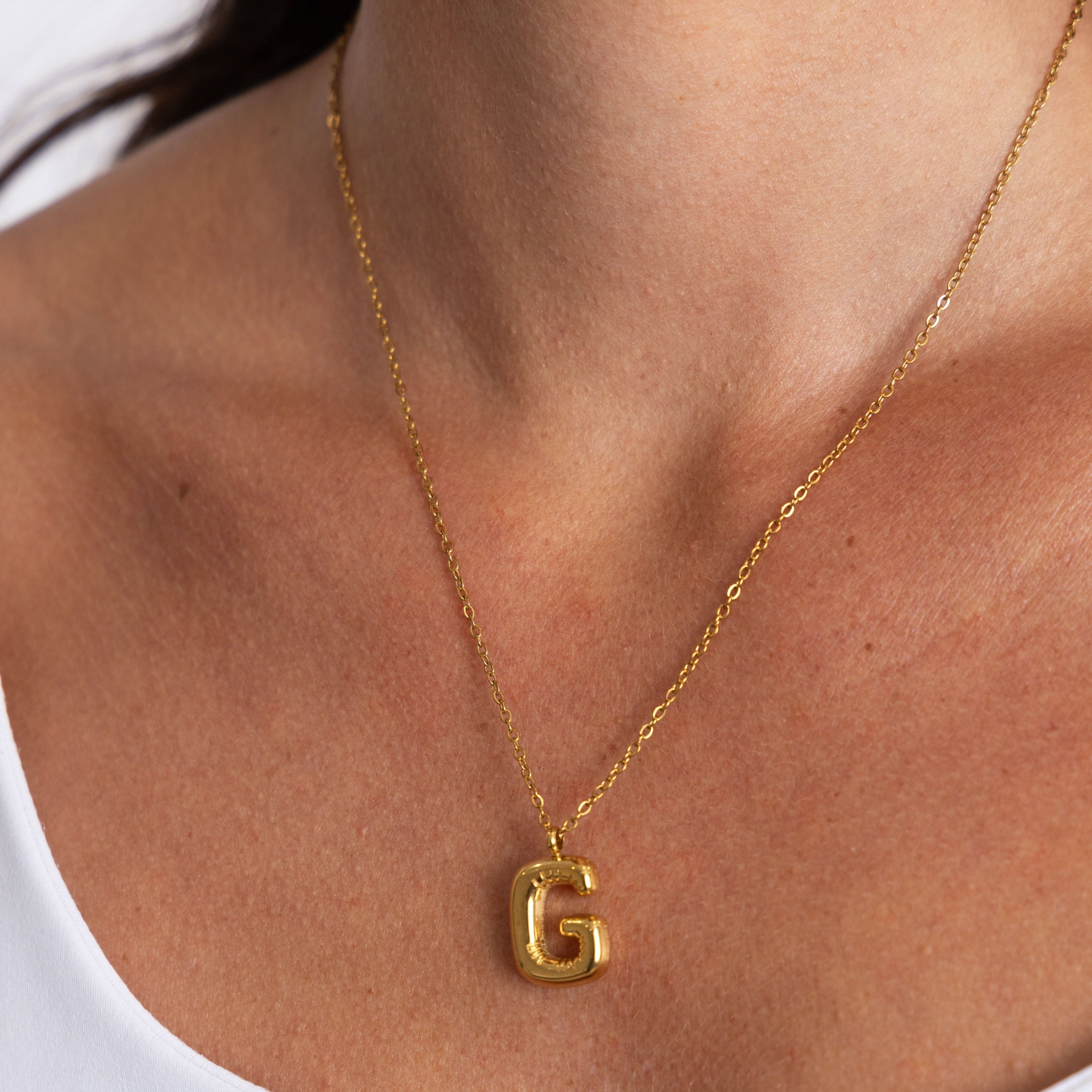 Bubble Initial Necklace Secondary image