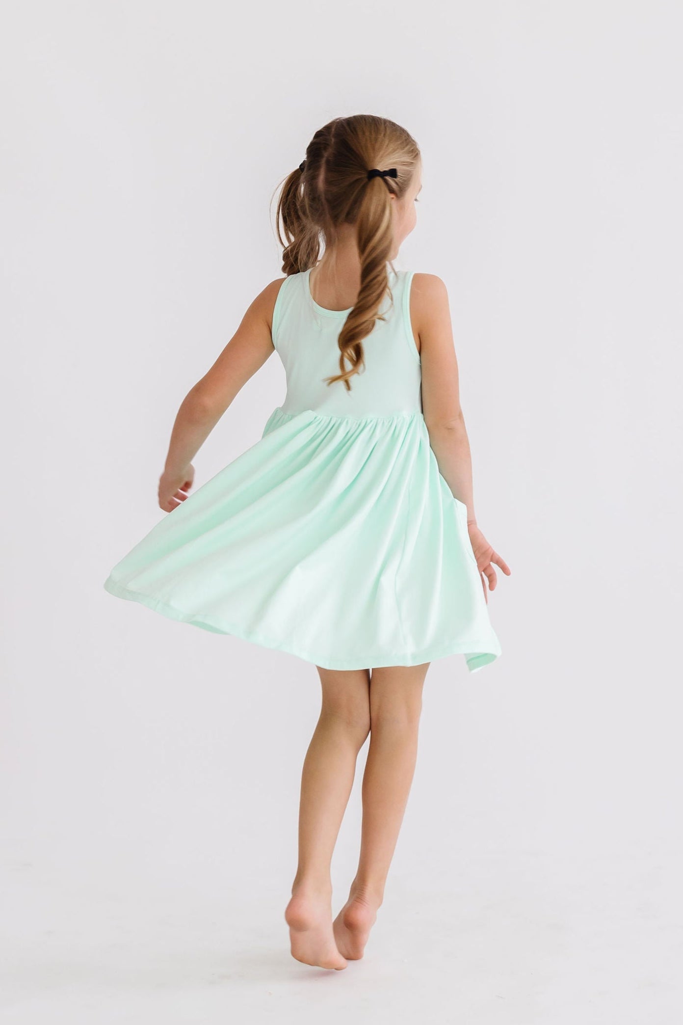 SALE Pastel Green Tank Pocket Twirl Dress Secondary image