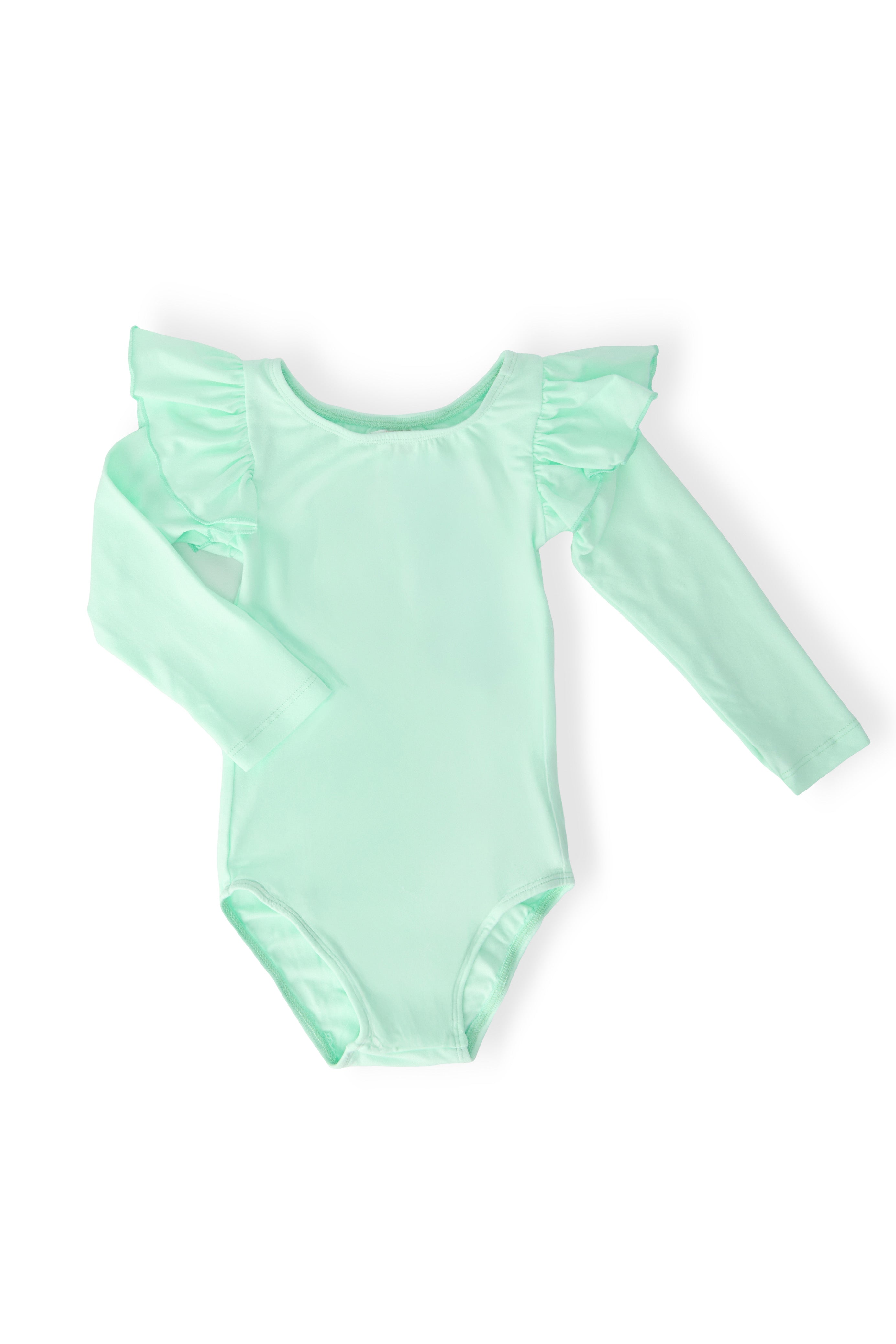 SALE Pastel Green L/S Flutter Sleeve Leotard Main image