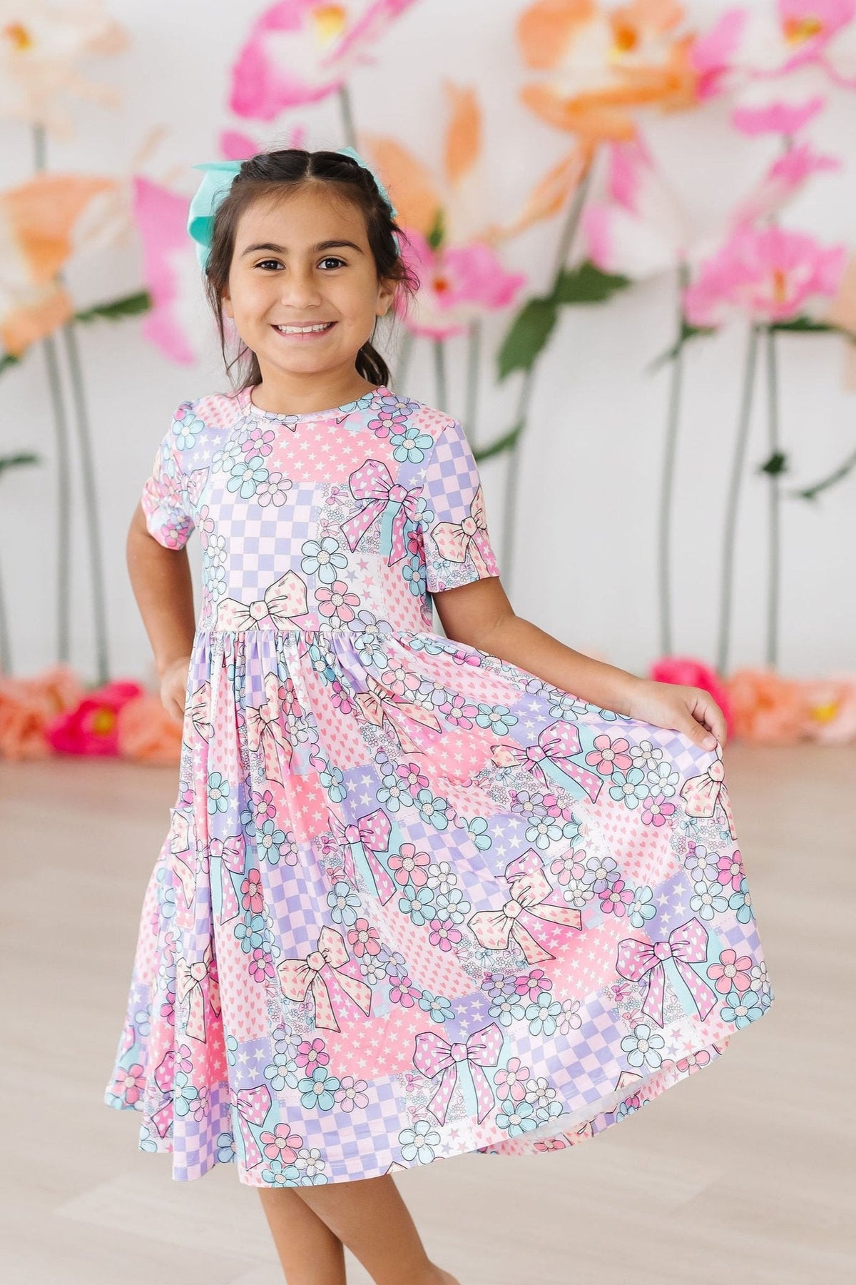 Patchwork Princess S/S Pocket Twirl Dress Main image