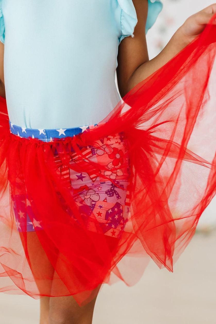SALE Patriotic Patchwork Tutu Shorts Main image
