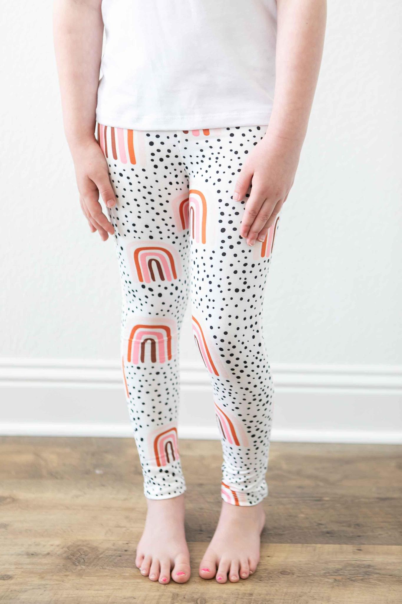 Peach Rainbow Leggings Secondary image