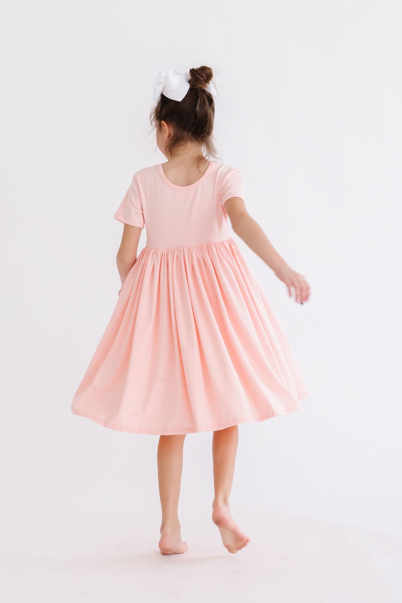 Peach S/S Pocket Twirl Dress Secondary image