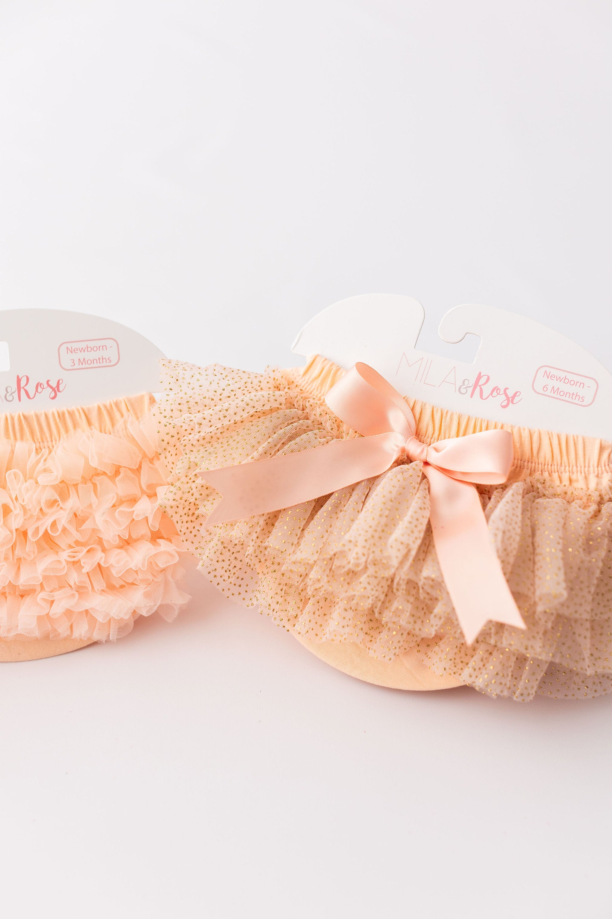 Peach & Gold Glitter Tutu Bloomer Secondary image