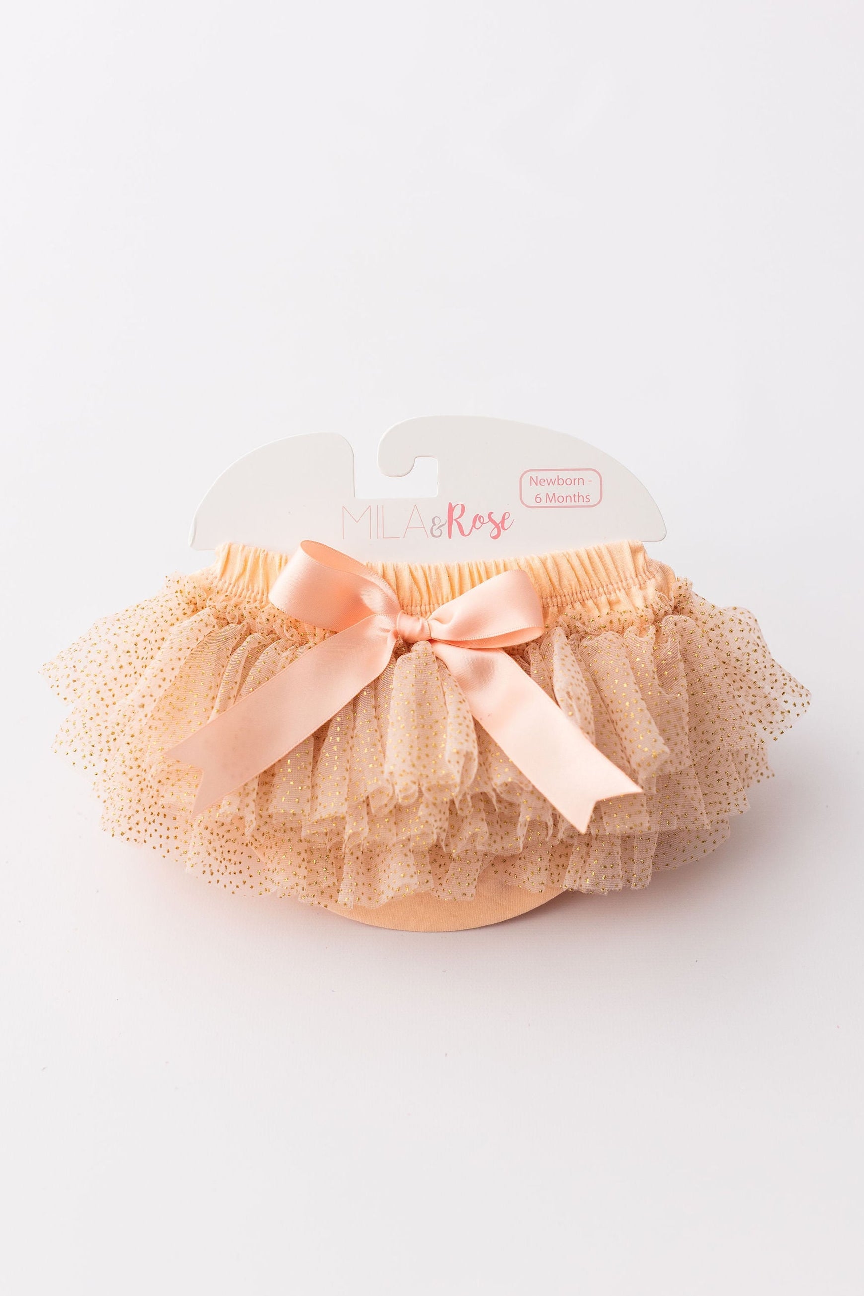 Peach & Gold Glitter Tutu Bloomer Main image