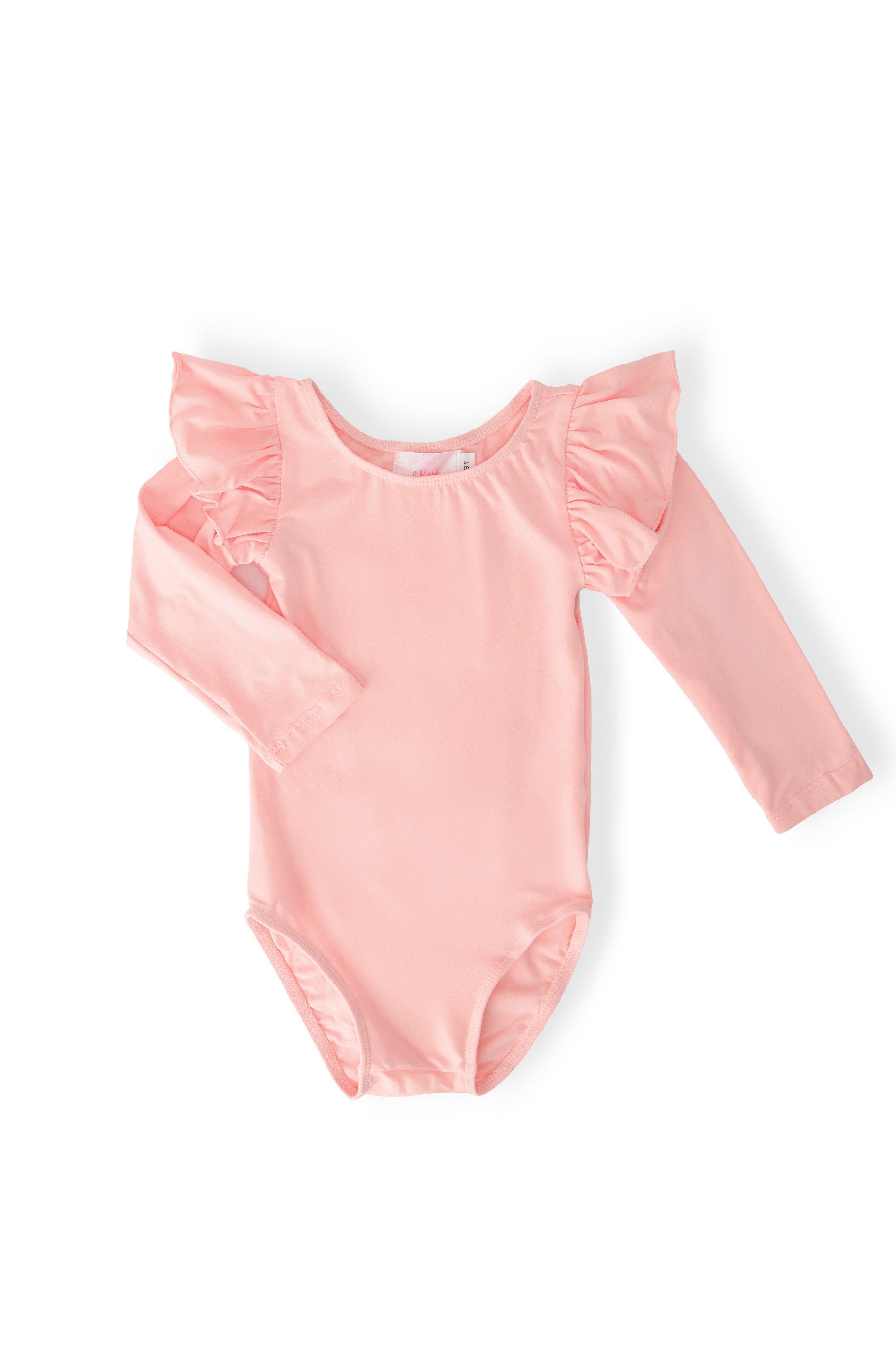 Peach L/S Flutter Sleeve Leotard Main image