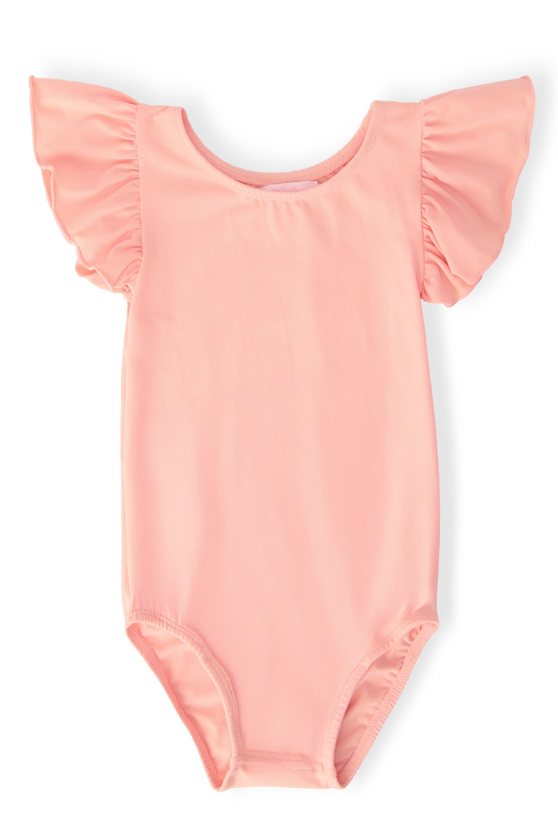 Peach S/S Flutter Sleeve Leotard Main image