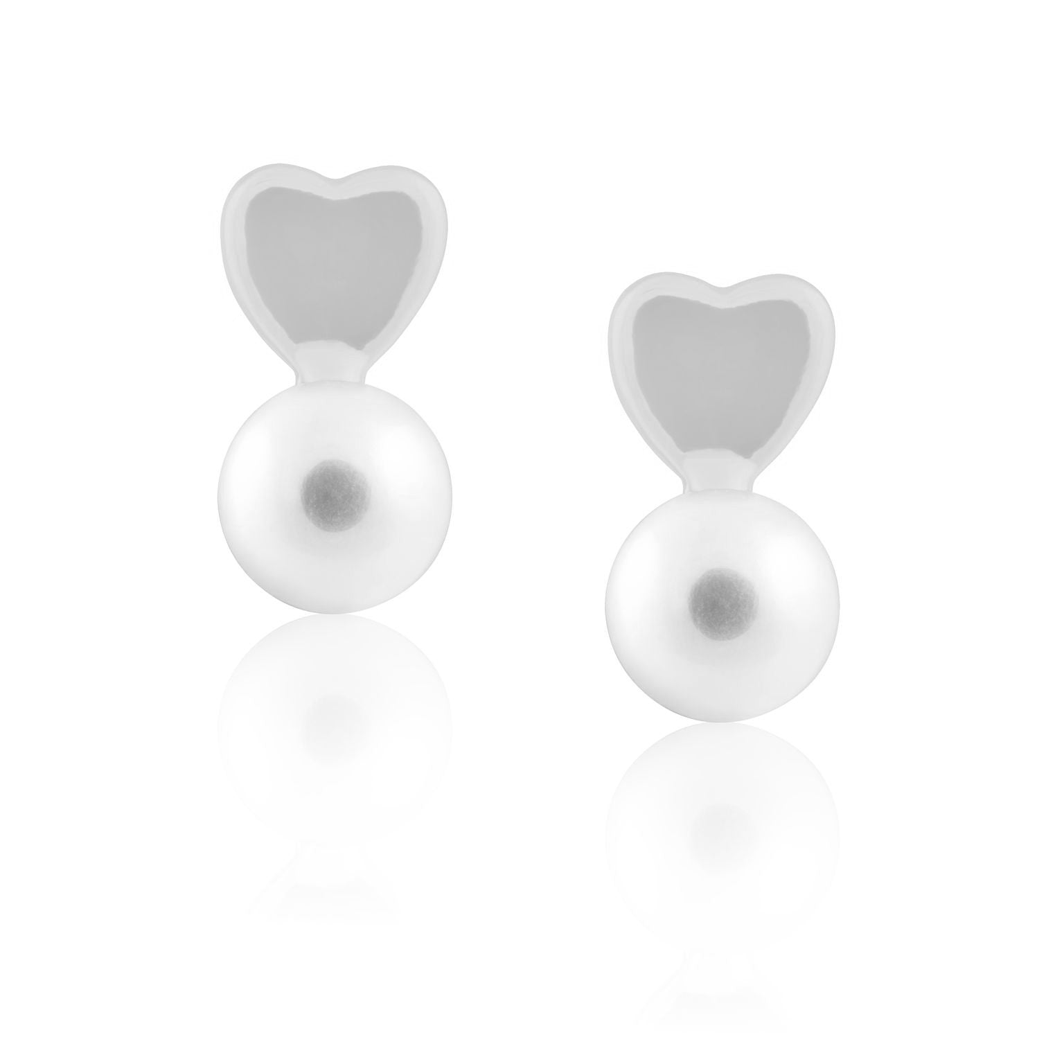 Pearly Heart Studs Secondary image