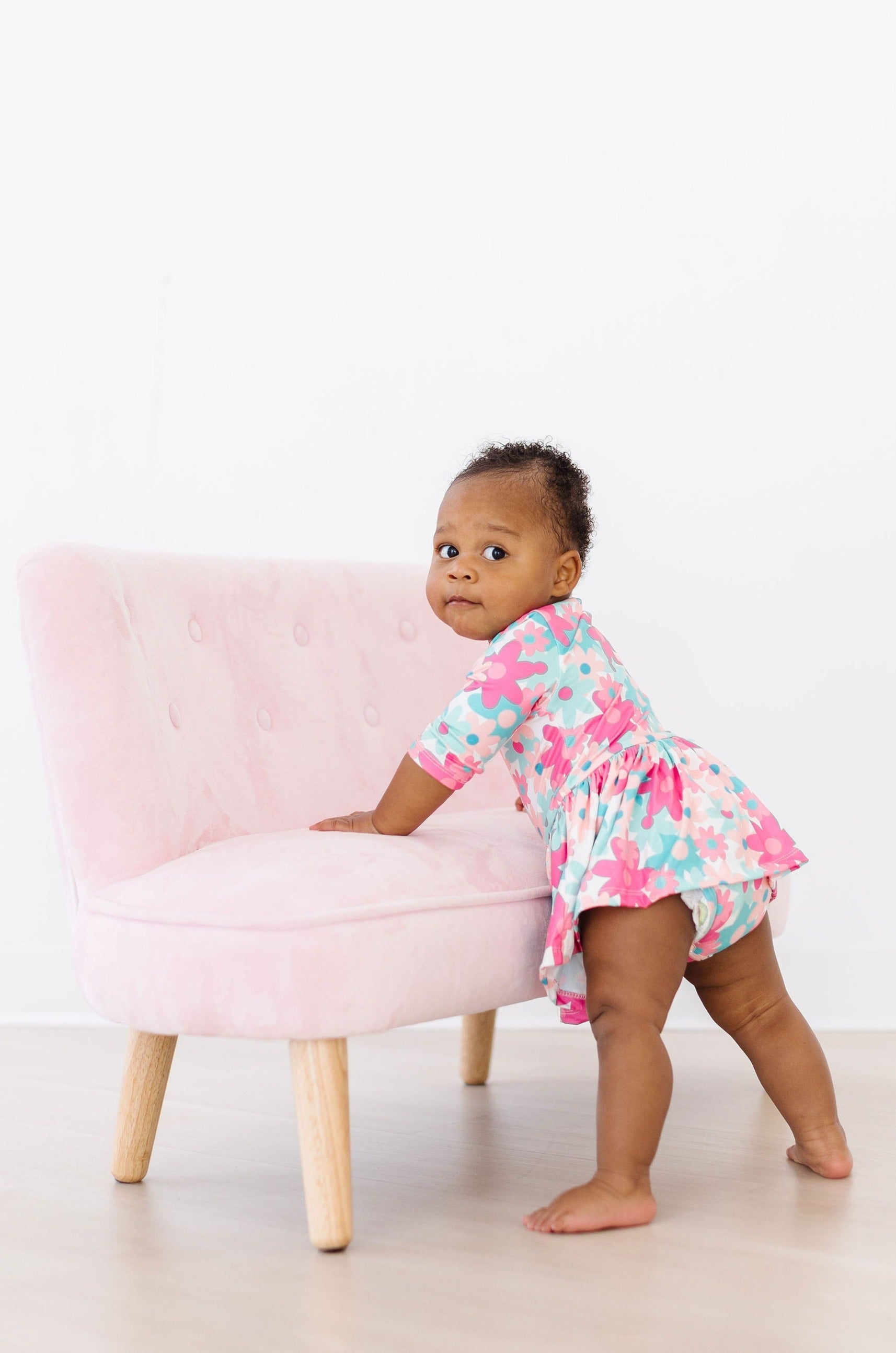 SALE Petal Perfection 3/4 Sleeve Twirl Bodysuit Secondary image