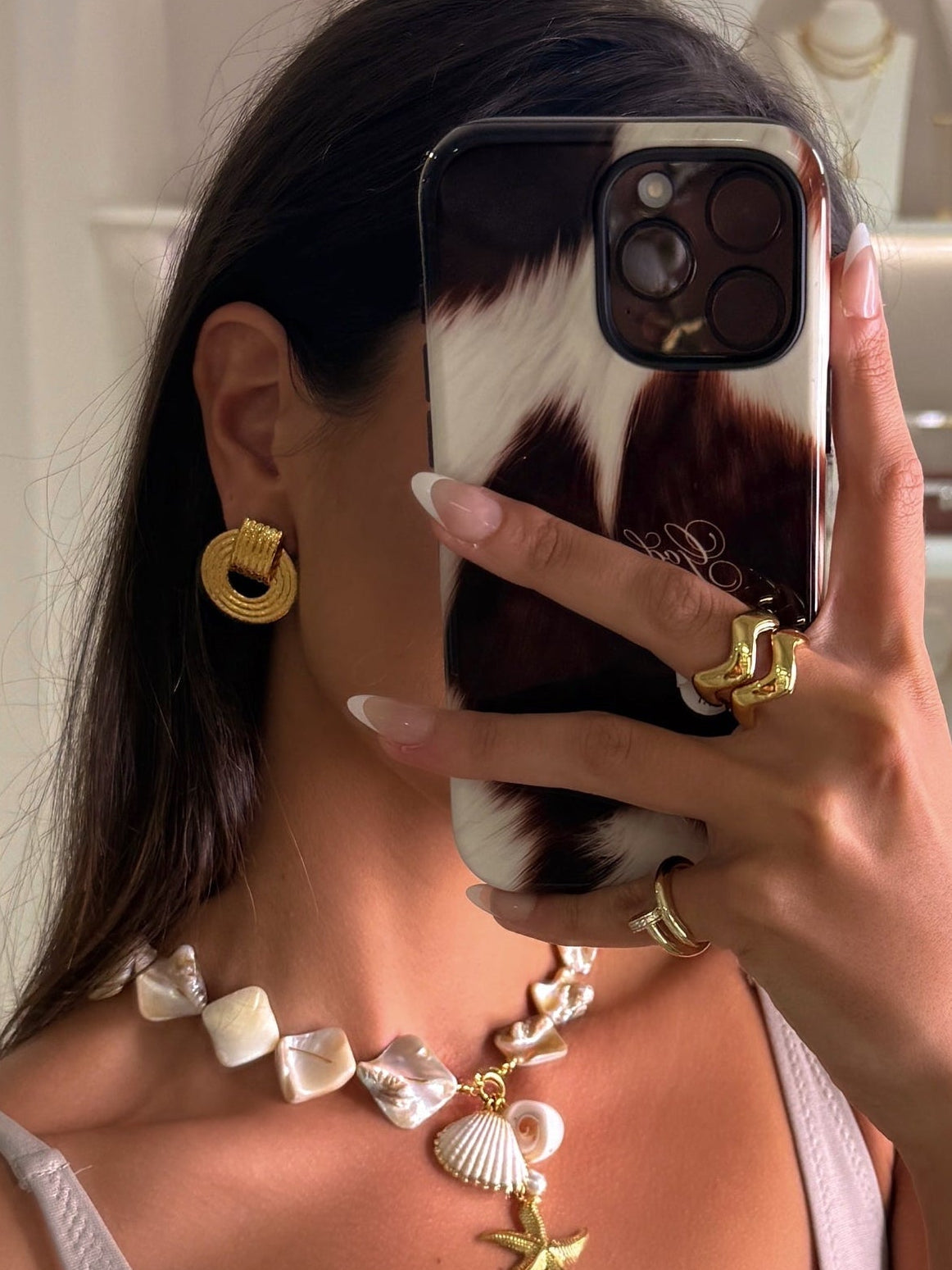 Carmela Doorknocker Earrings Secondary image