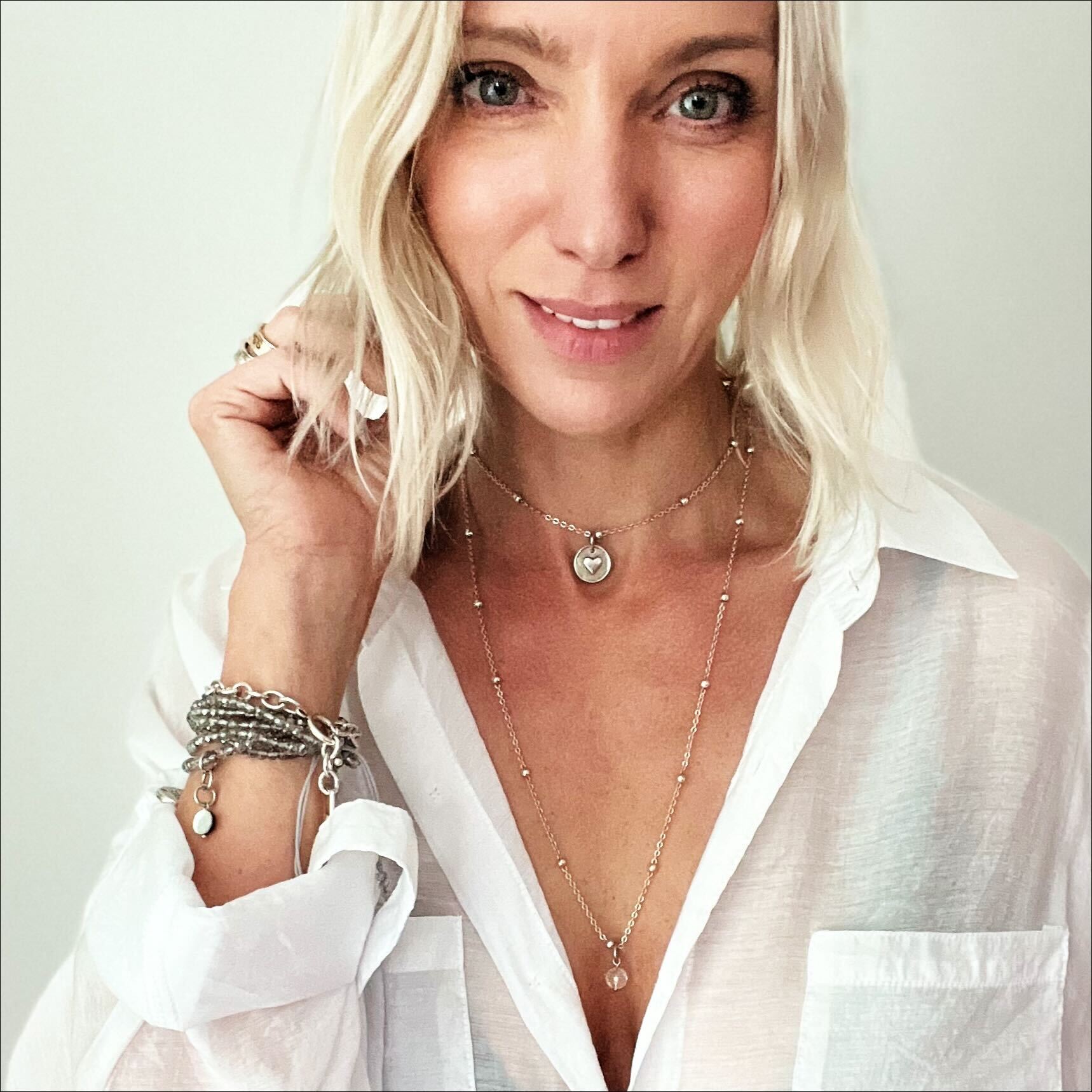I Am Enough Heart Dainty Necklace Secondary image