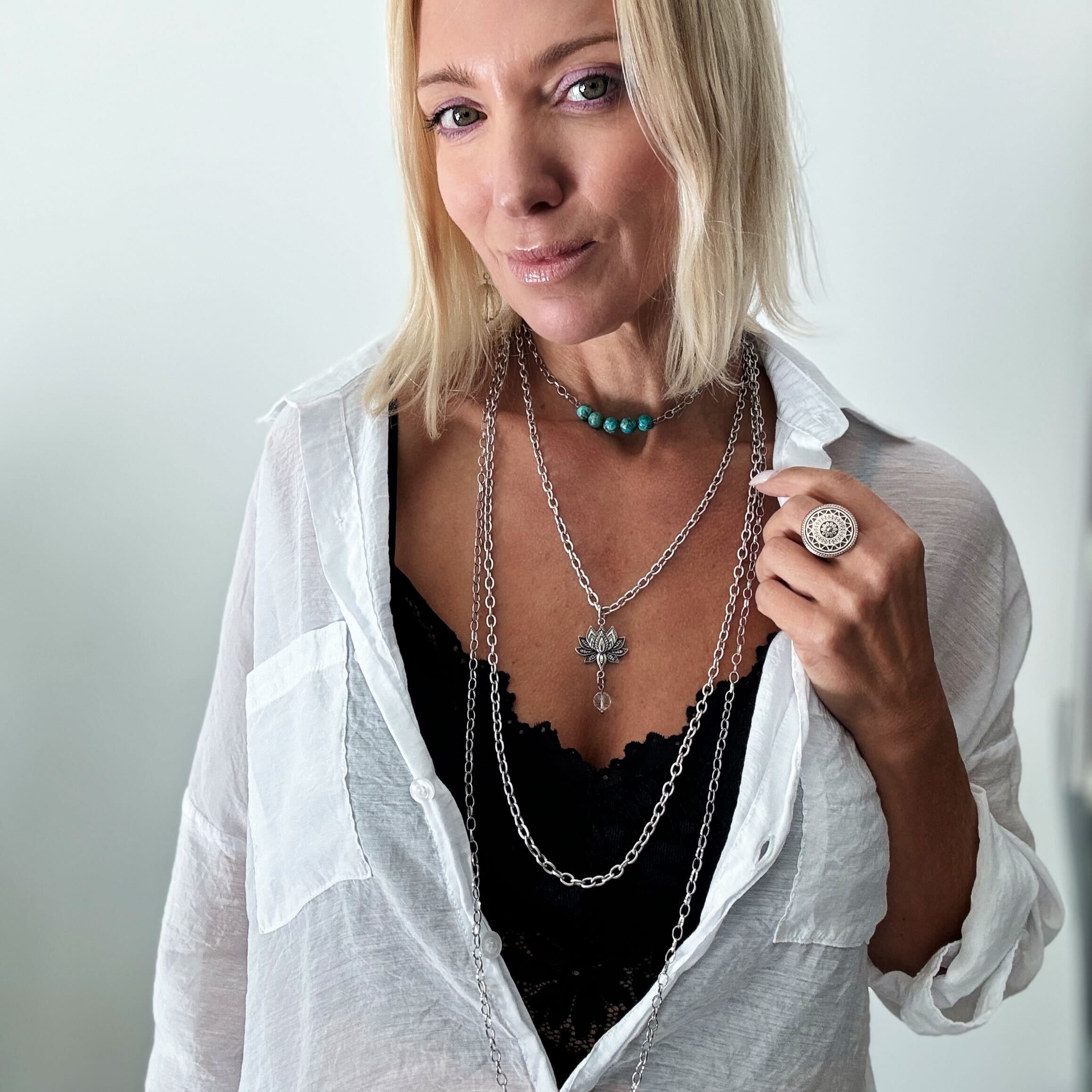 Have Faith Lotus Essential Necklace Secondary image