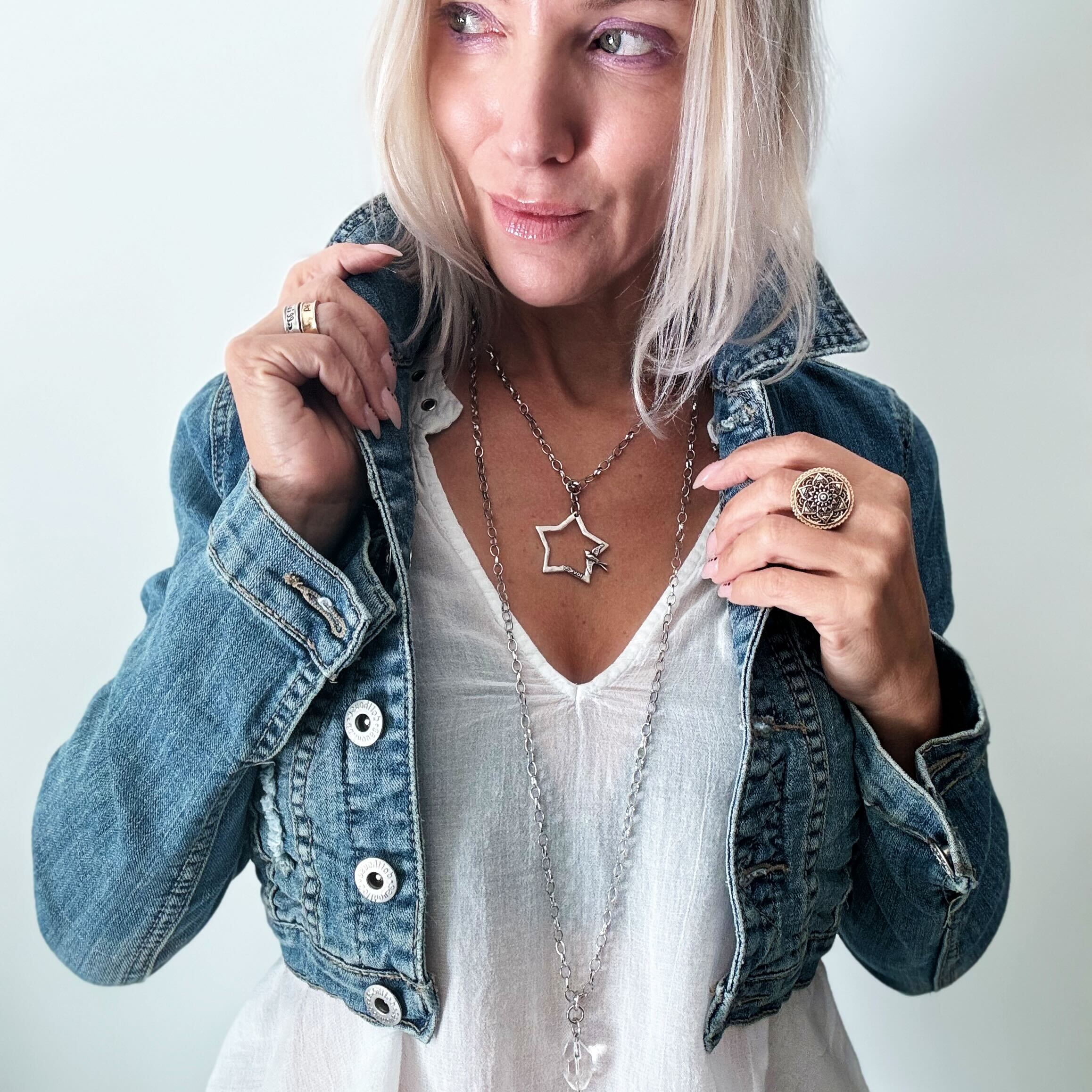 Peace & Love Star and Bird Original Lite Necklace Main image
