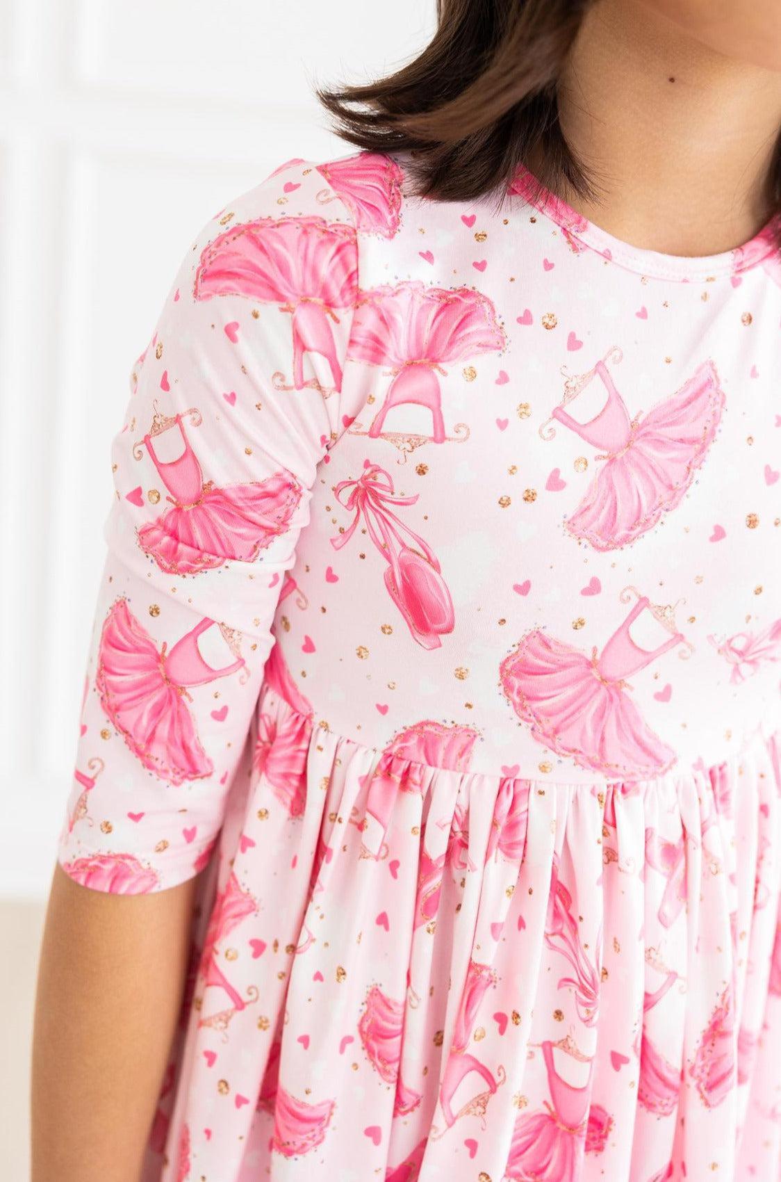 Pirouette 3/4 Sleeve Pocket Twirl Dress Secondary image