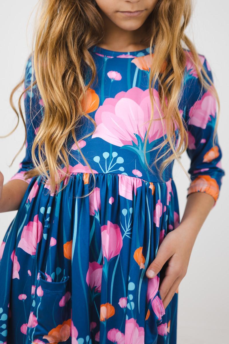 Poppies 3/4 Sleeve Pocket Twirl Dress Secondary image