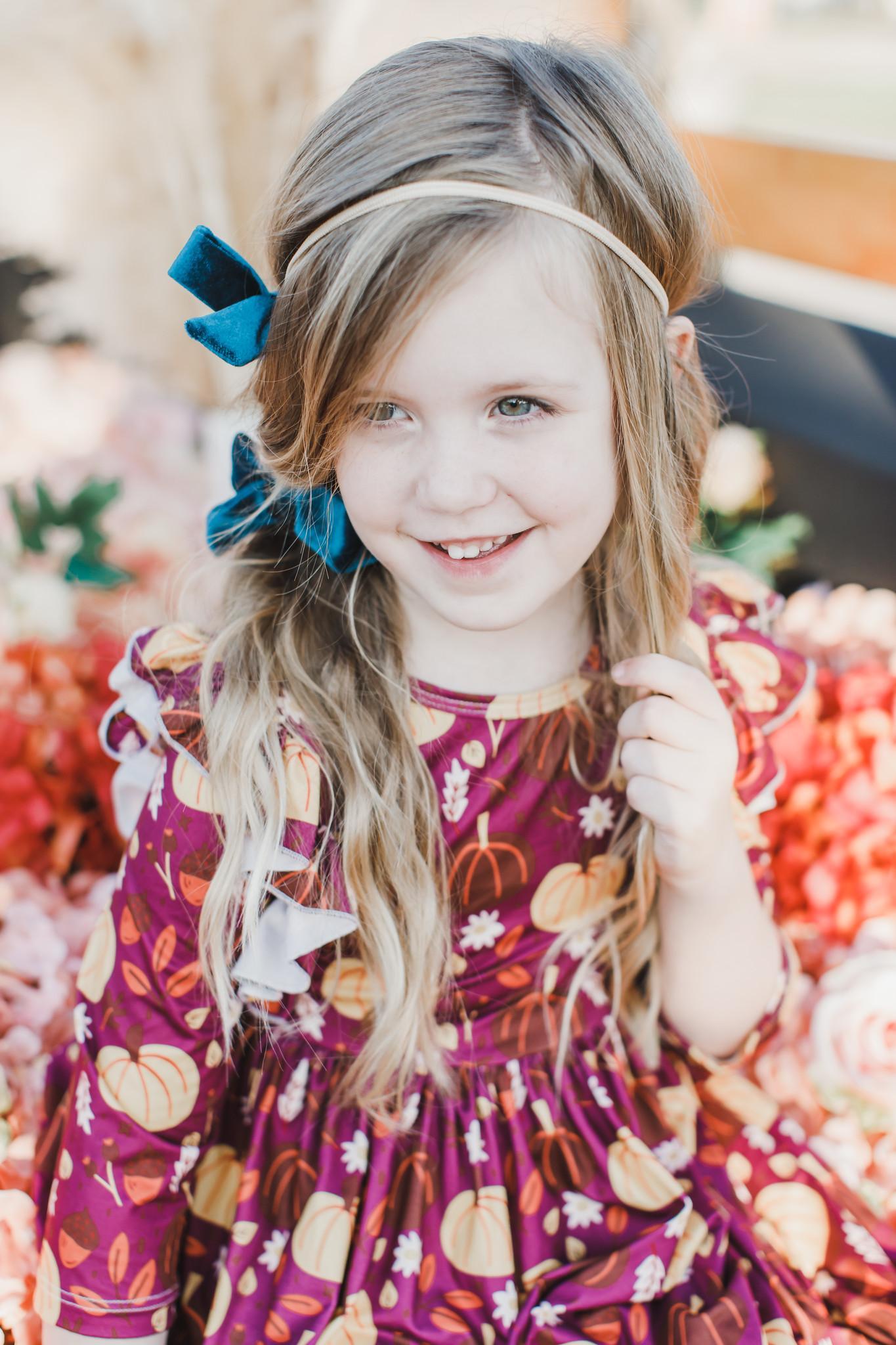 Pumpkin Patch 3/4 Sleeve Ruffle Twirl Dress Main image