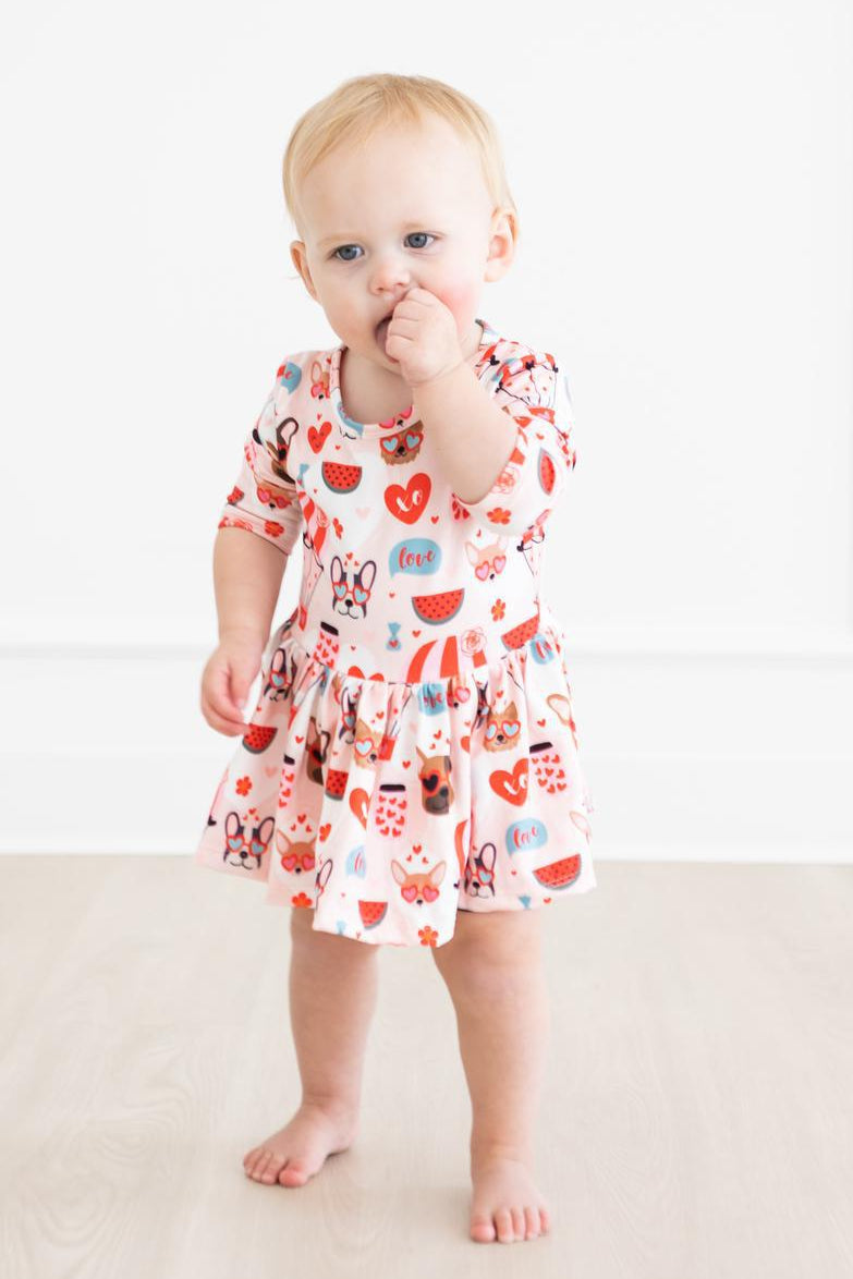 Puppy Love 3/4 Sleeve Twirl Bodysuit Secondary image