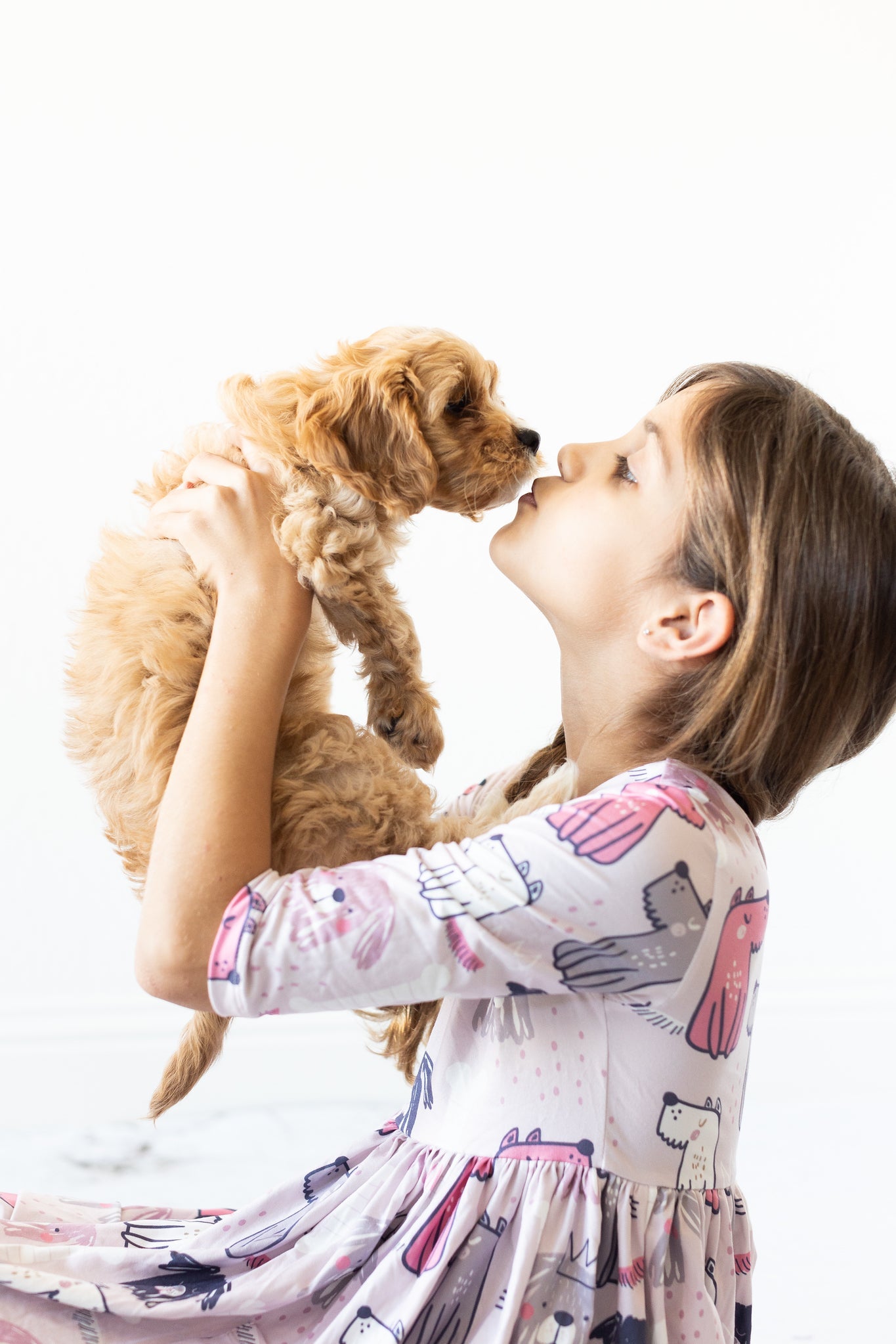 Puppy Party 3/4 Sleeve Pocket Twirl Dress Secondary image