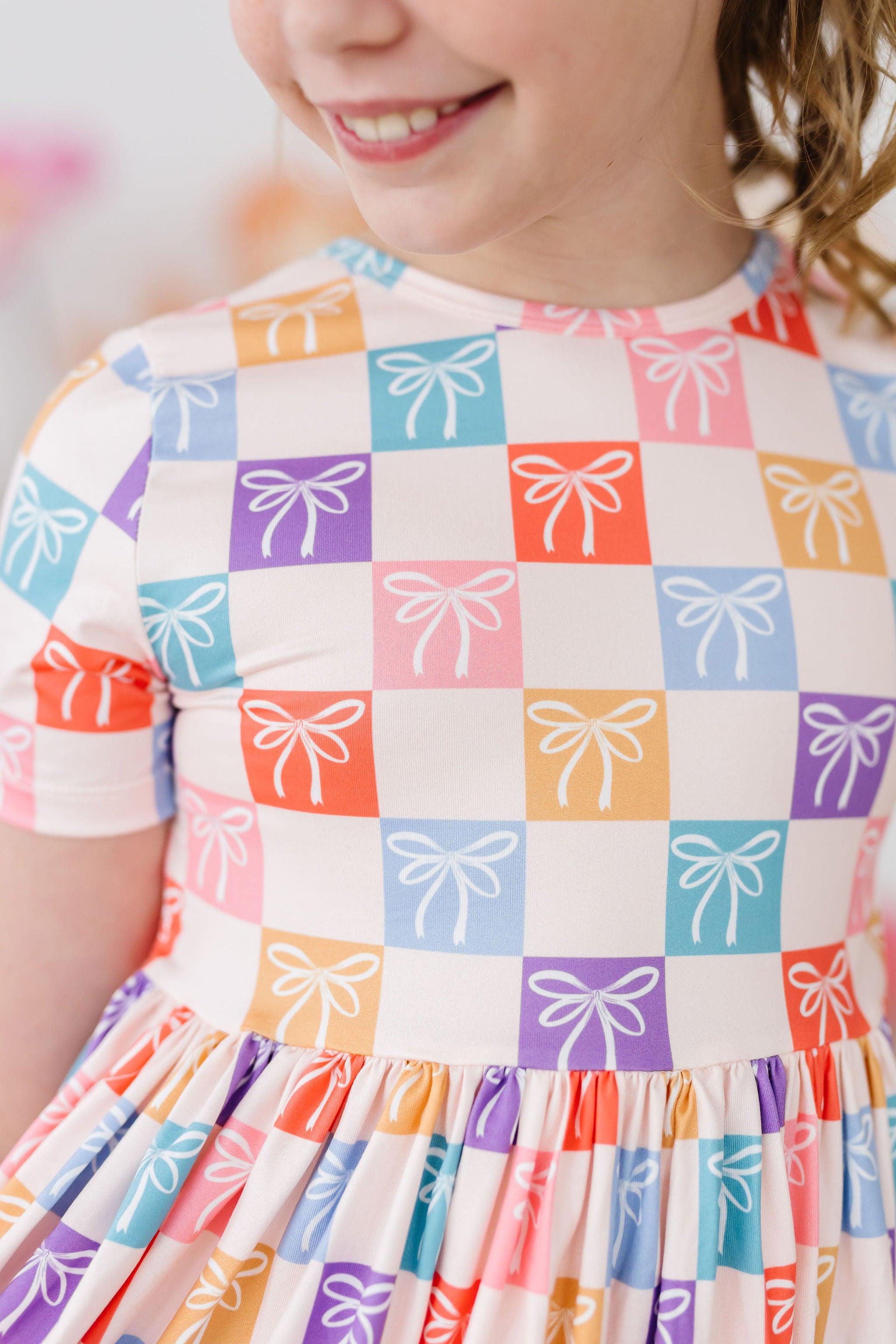 SALE Rainbow Ribbons S/S Pocket Twirl Dress Secondary image