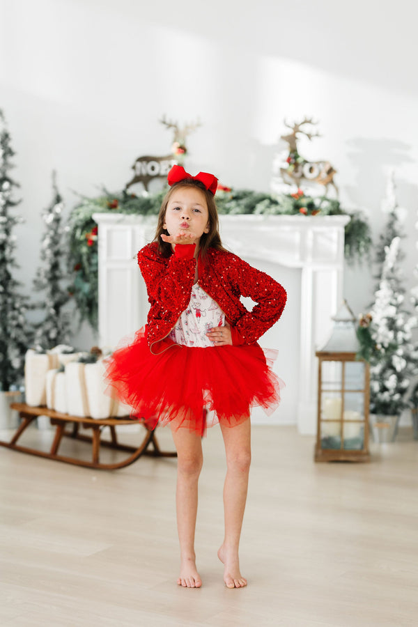 Red Velvet Sequin Jacket