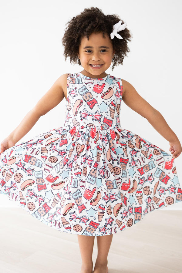 SALE Red, White & BBQ Tank Twirl Dress