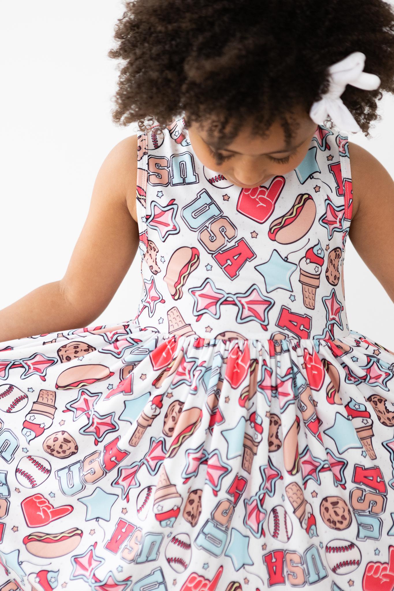 SALE Red, White & BBQ Tank Twirl Dress Main image