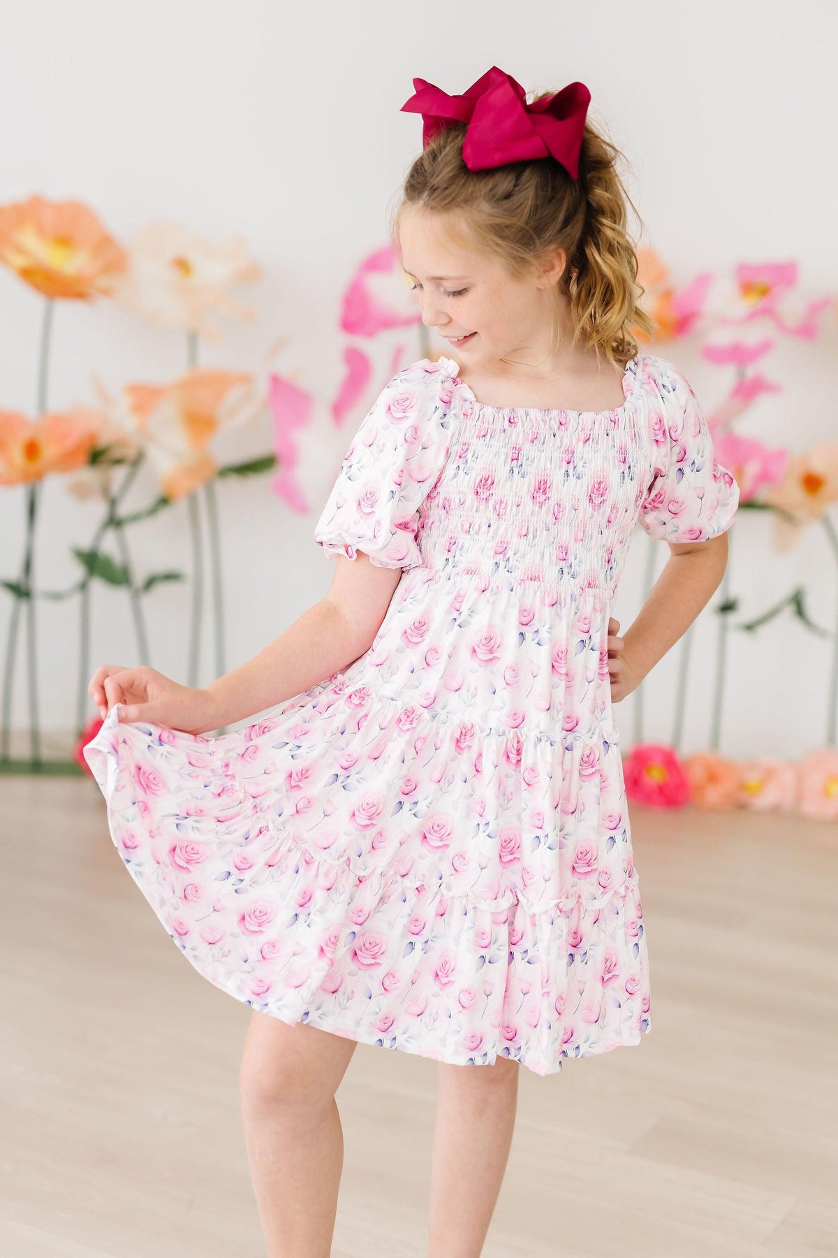 Rose Garden Smocked Ruffle Dress Main image