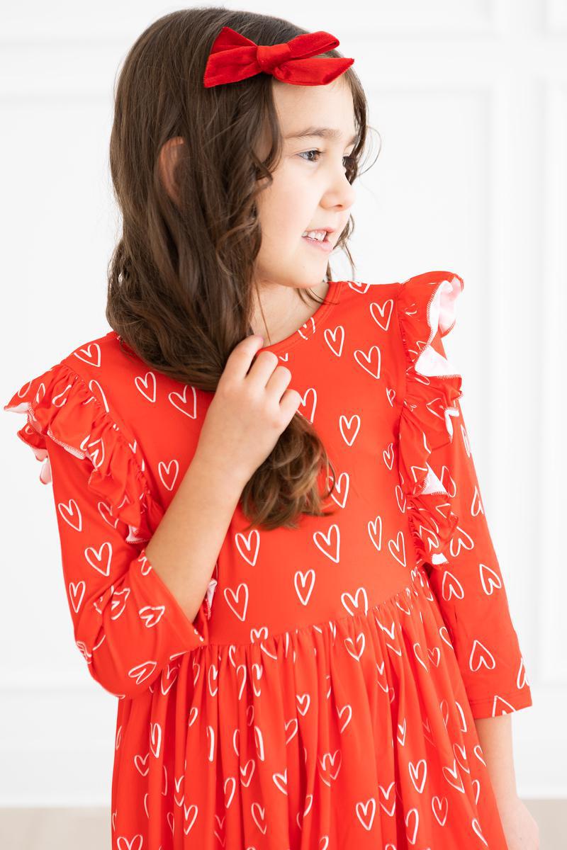 SALE Roses are Red Ruffle Twirl Dress Secondary image