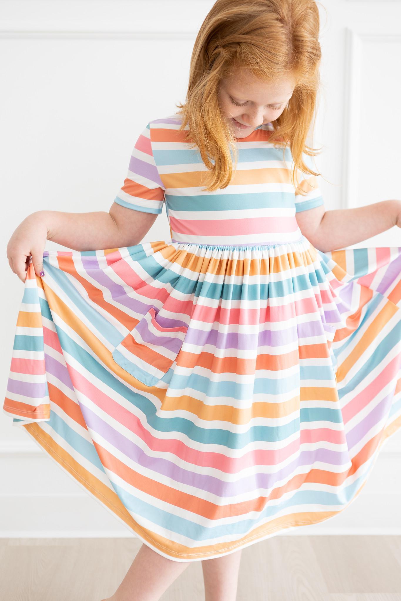 Spring Stripes S/S Pocket Twirl Dress Main image