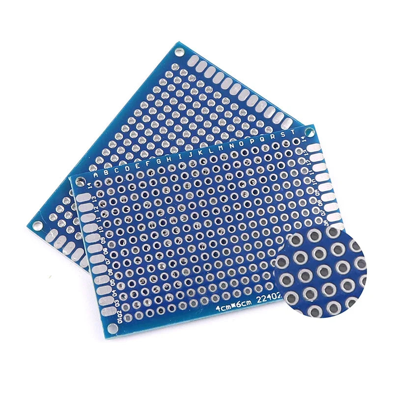 5/10PCS PCB Board Prototype Board Blue 2x8/3x7/4x6/5x7/7x9cm Double Sided Circuit Boards For DIY Soldering Project Main image