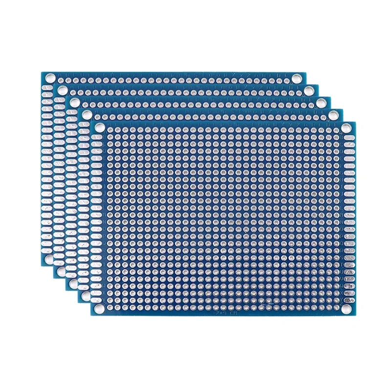 5/10PCS PCB Board Prototype Board Blue 2x8/3x7/4x6/5x7/7x9cm Double Sided Circuit Boards For DIY Soldering Project Secondary image