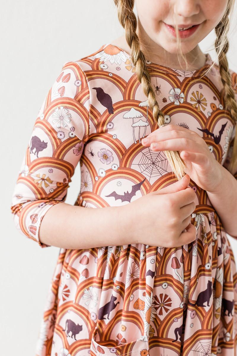 SALE Hocus Pocus 3/4 Sleeve Pocket Twirl Dress Secondary image