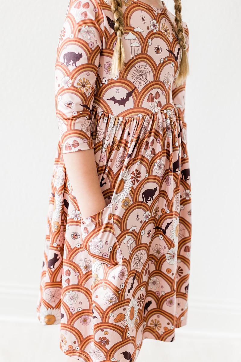 SALE Hocus Pocus 3/4 Sleeve Pocket Twirl Dress Main image