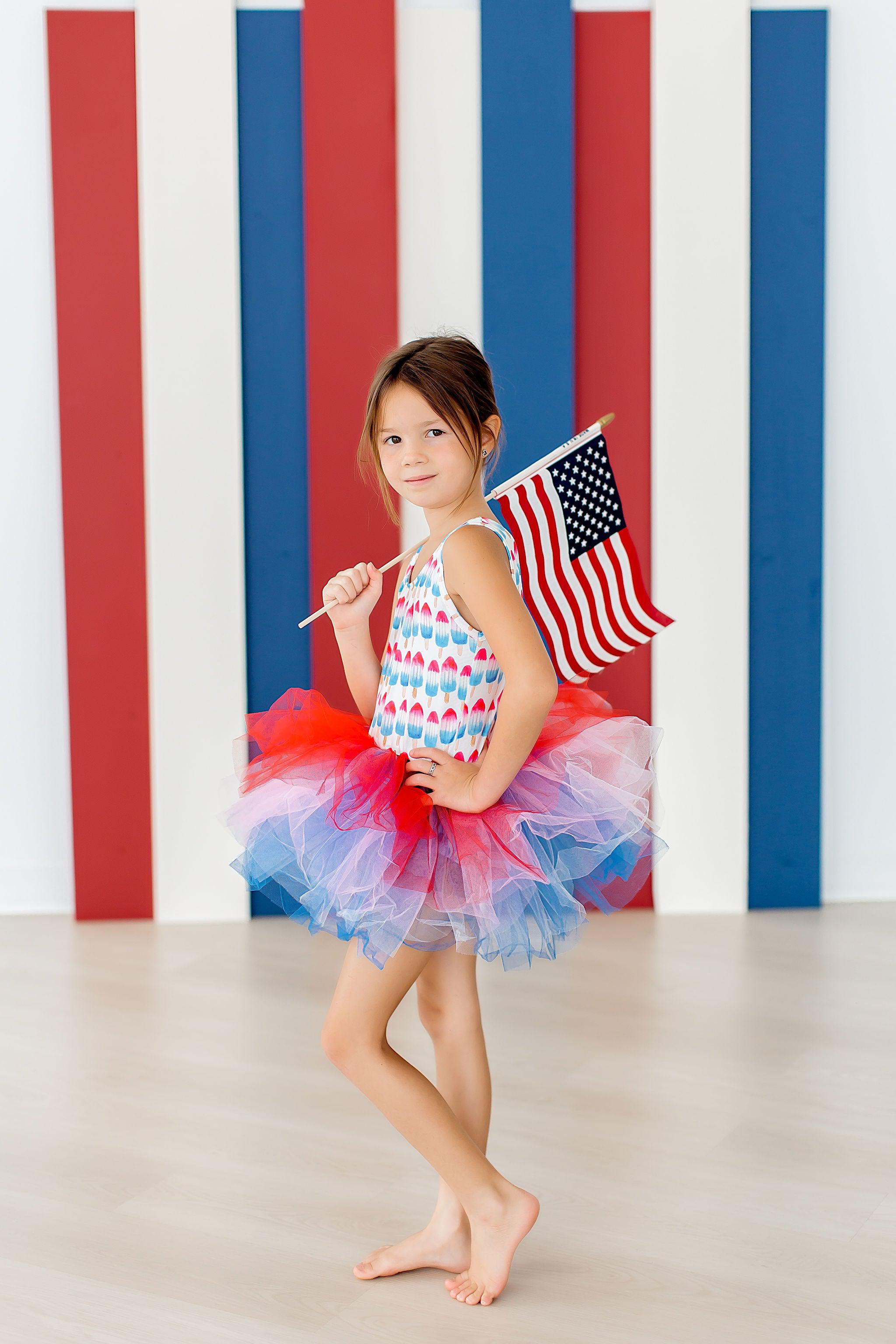 SALE Red, White & Cute Tank Tutu Leotard Main image