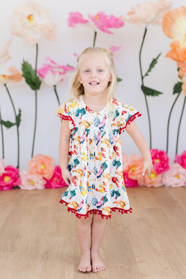 Rooster Pom Pom Dress